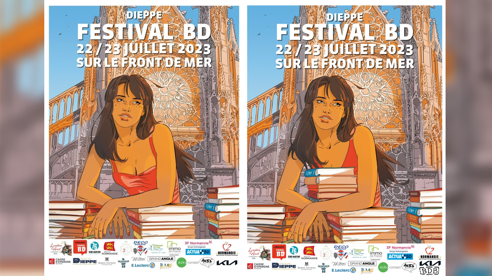 À Dieppe, l'affiche du festival de BD a été retouchée pour masquer