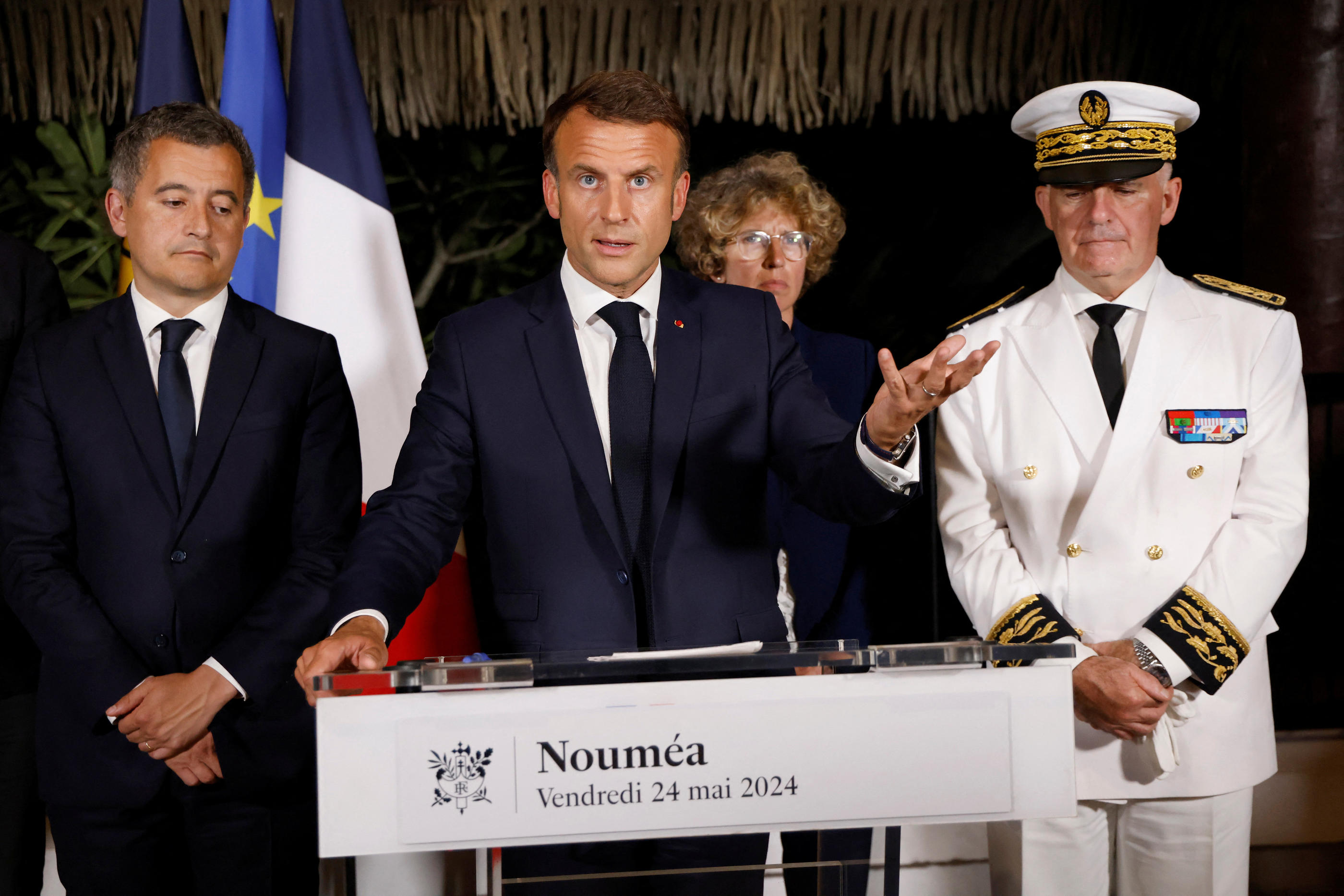 Emmanuel Macron a fait part ce jeudi de certaines décisions, après avoir rencontré les représentants des partis indépendantistes. Reuters / Ludovic Marin