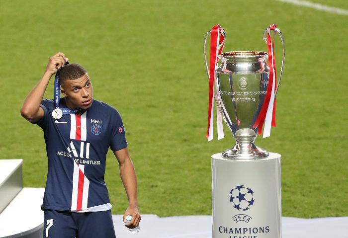 À Lisbonne, en 2020, en finale face au Bayern, Mbappé ne sera jamais passé aussi près de la Ligue des champions. LP/Arnaud Journois