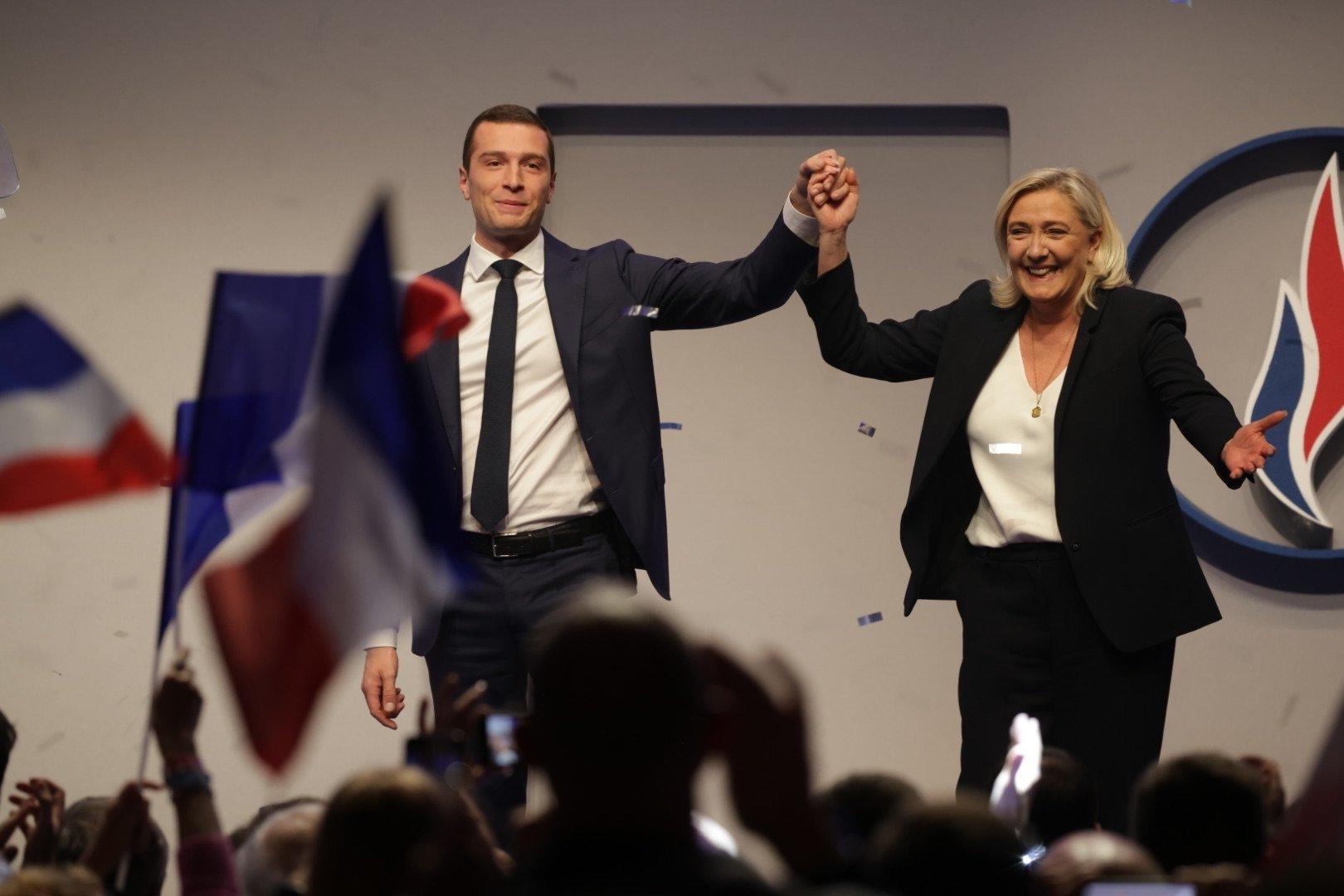 « Ce ticket est absolument nécessaire parce que les Français doivent savoir qui sera le chef du gouvernement s’ils nous font confiance », affirme Marine Le Pen. LP/Olivier Arandel