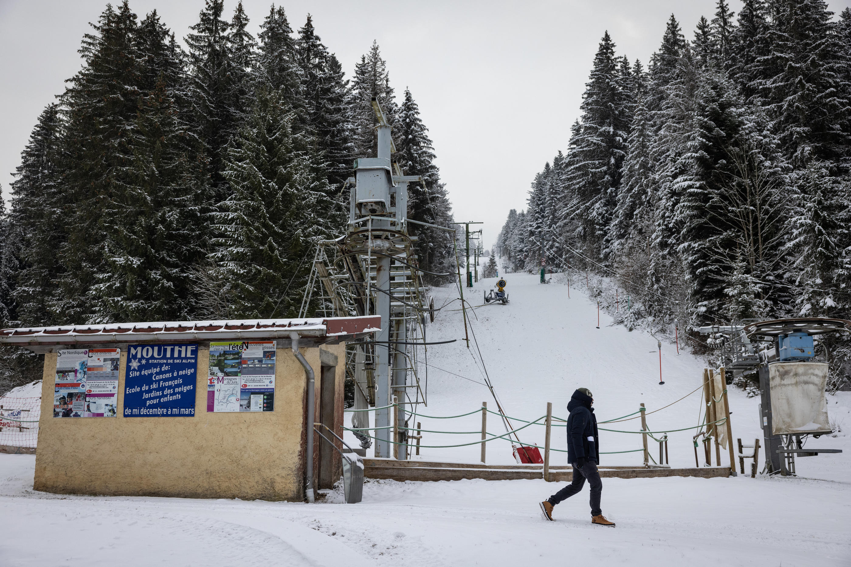 A Mouthe, dans le Doubs, il n'y a pas assez de neige pour faire du ski alpin. (Illustration). LP/Arnaud Dumontier