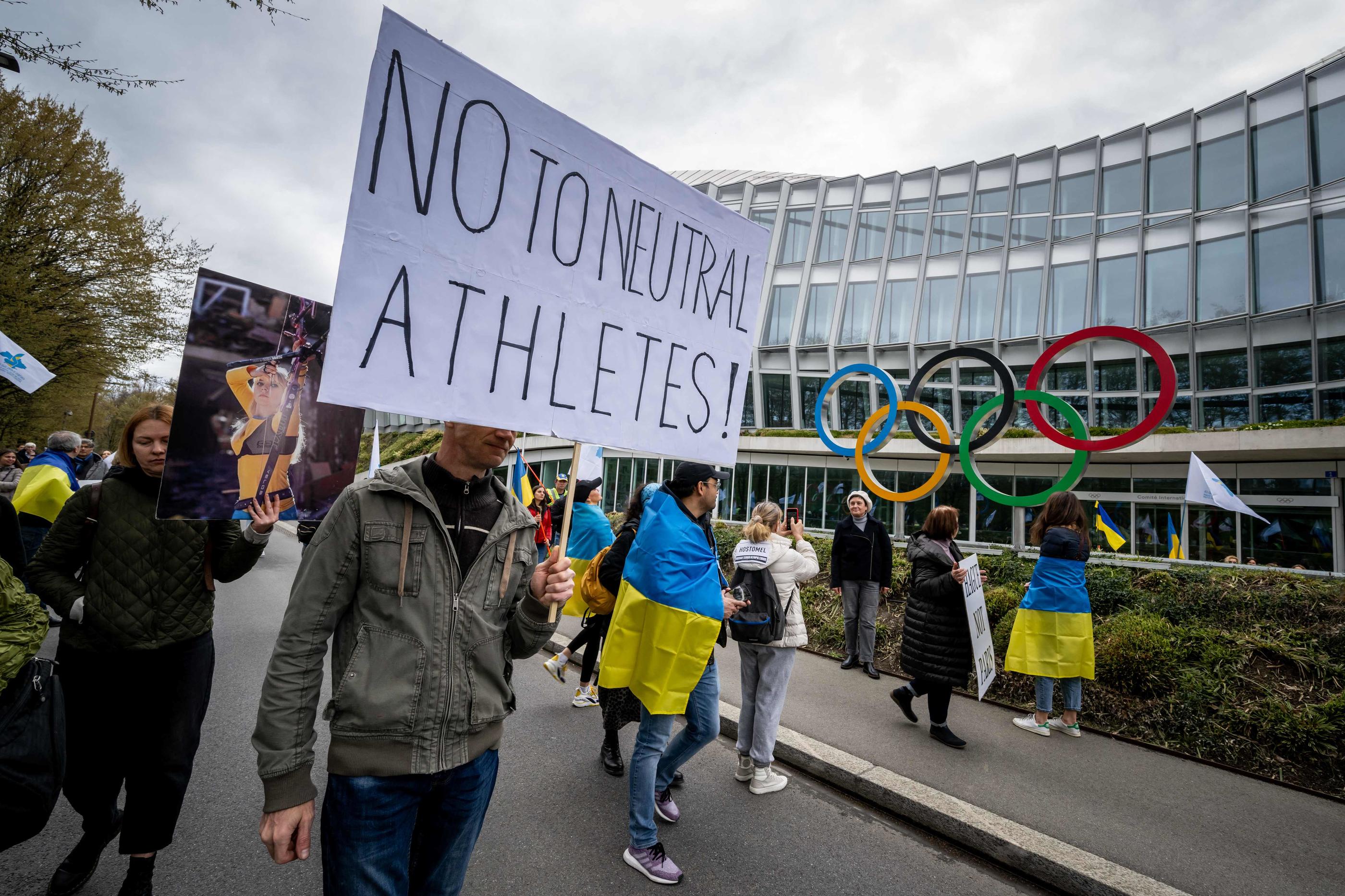 Les athlètes ukrainiens ne sont pas forcément pour le boycott des JO de Paris en cas de présence des athlètes russes. AFP/Fabrice Coffrini