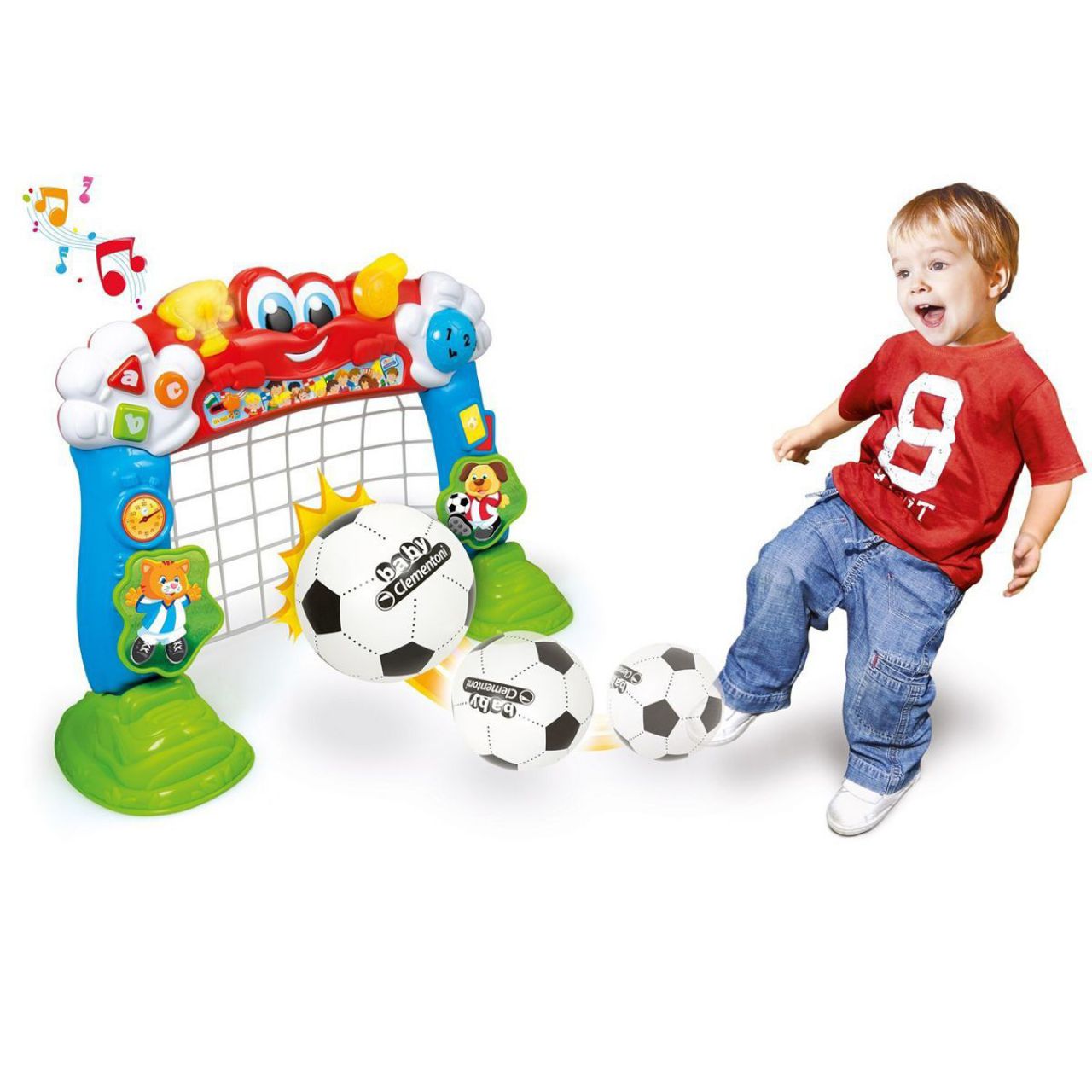 Kit Football Enfant 2-8 Ans – But En Flanelle, 2 Ballons Souples – Intérieur/extérieur
