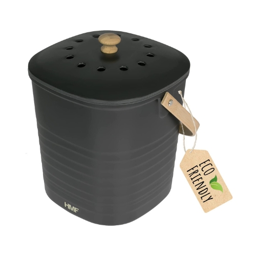 Mini poubelle à compost en acier inoxydable, seau à compost de cuisine avec  couvercle 5 l - Cdiscount Au quotidien