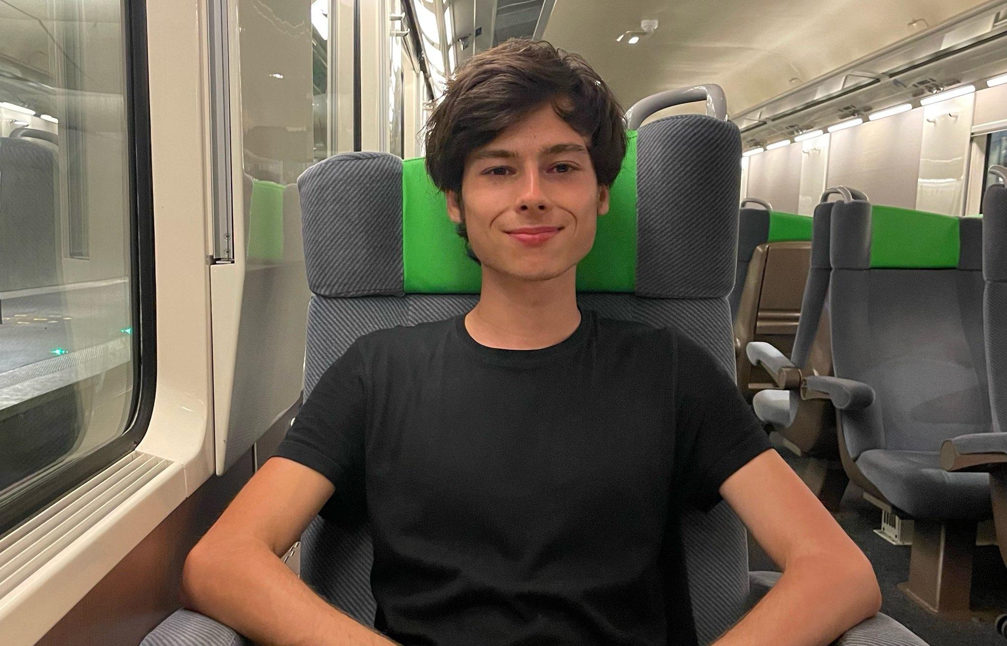 Marcel, 21 ans, s'est offert un «rail trip» avec son Pass Rail, en juillet. Il espère pouvoir visiter d'autres régions françaises l'an prochain avec cette formule d'abonnement. DR