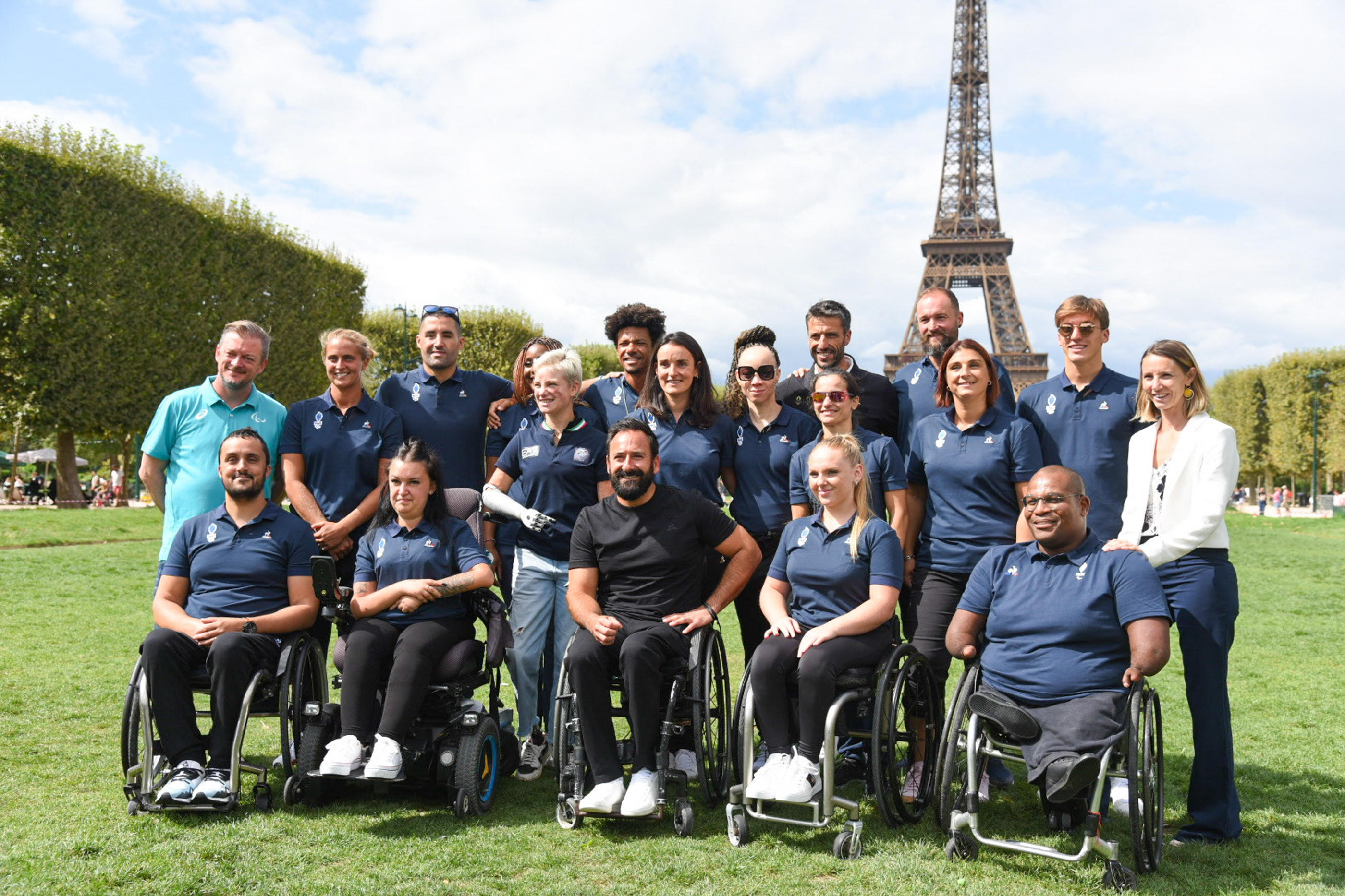 Une partie de la délégation paralympique française, lors d'une séance photo un an avant les Jeux. Abaca/Icon sport