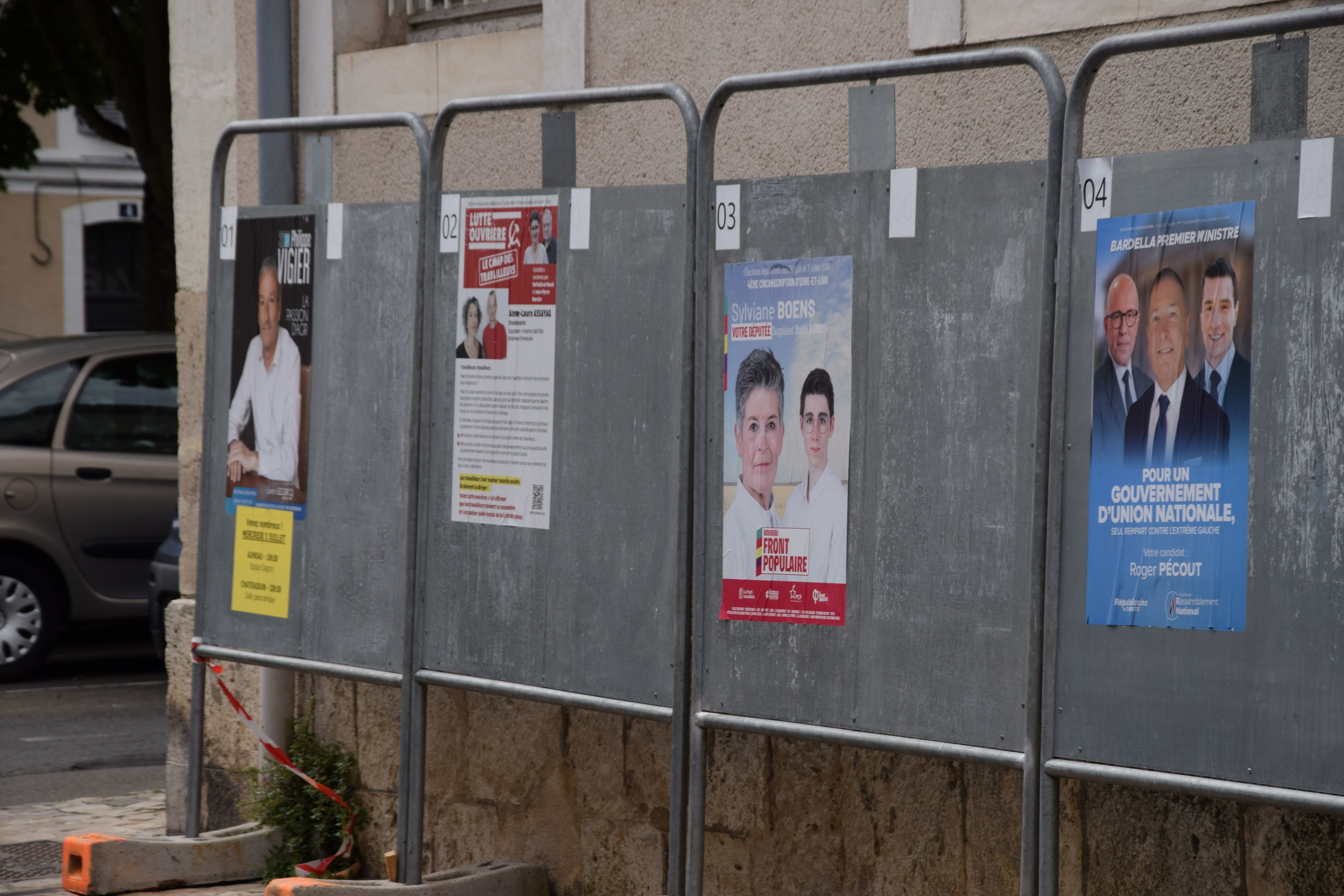 En Eure-et-Loir, le RN était arrivé en tête sur les quatre circonscriptions au premier tour, mais a tout perdu ce dimanche 7 juillet 2024. Les députés sortants Guillaume Kasbarian, Philippe Vigier et Olivier Marleix ont été réélus. LP/Christophe Blondel