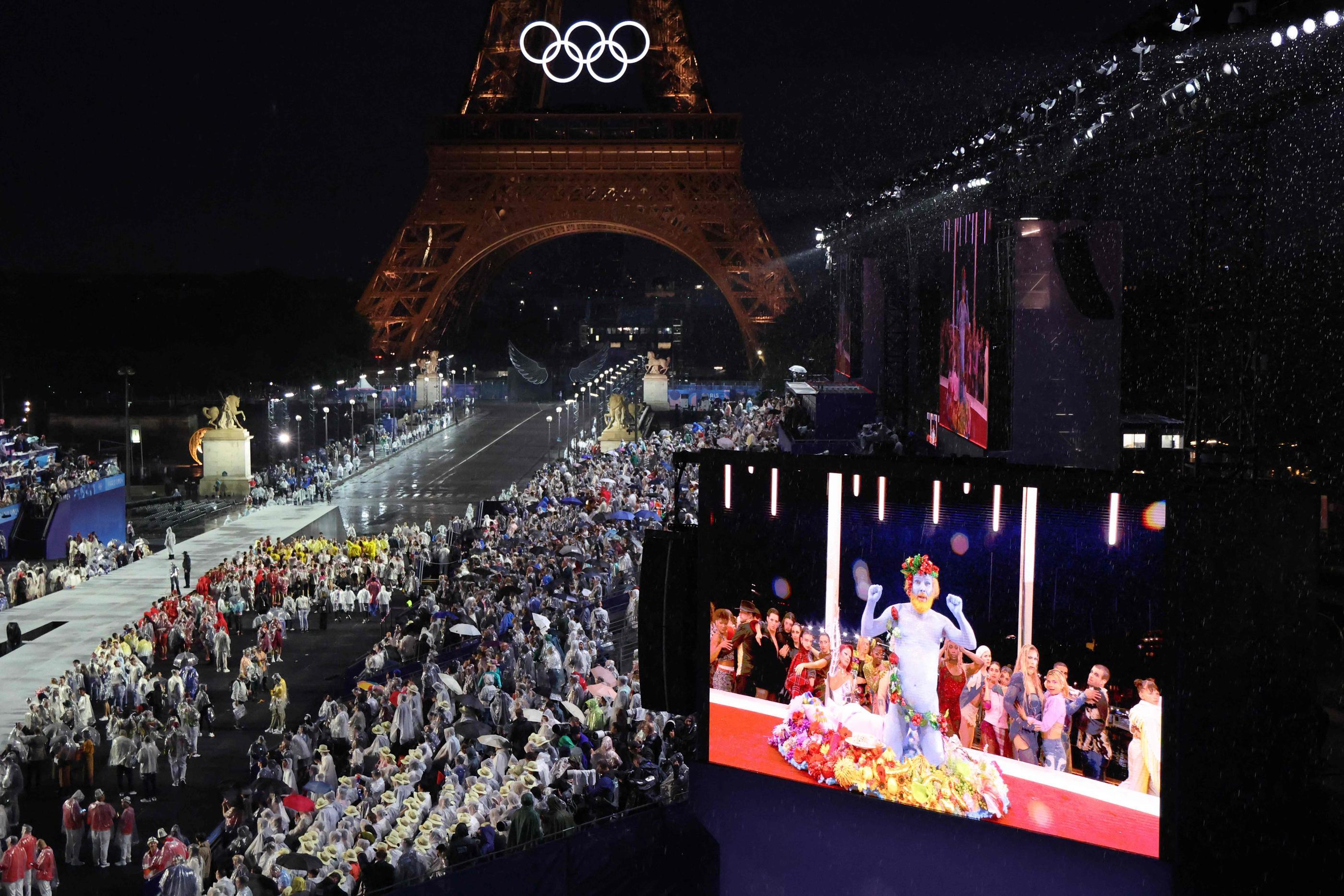 L'un des plus gros fournisseurs de télécommunication américain a décidé de retirer toutes ses publicités des Jeux en raison d'un passage de la cérémonie d'ouverture qu'il juge "offensant". Ludovic MARIN / POOL / AFP