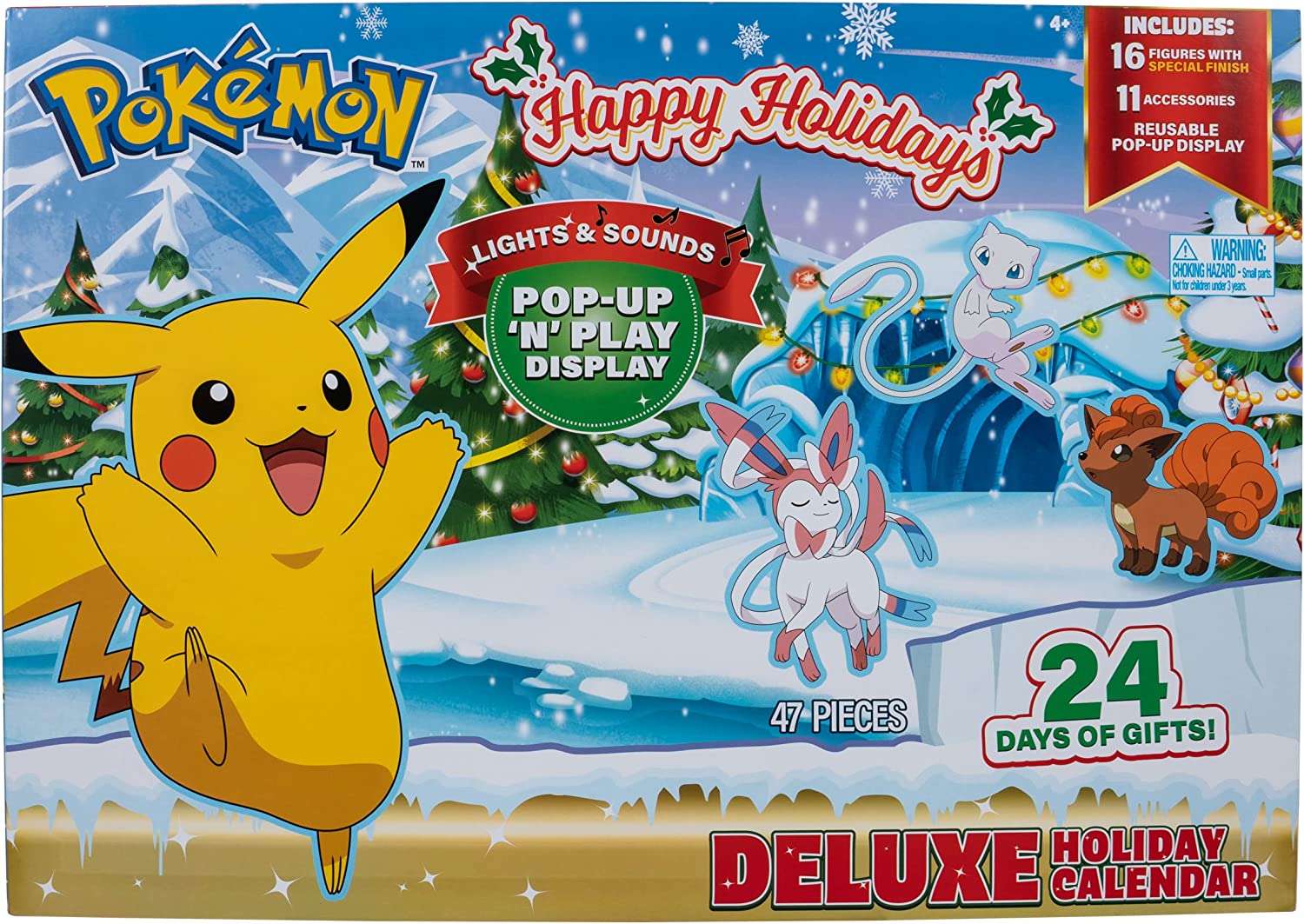 Calendrier De L'avent 2023 Noël 24 Figurine Pokémon Pikachu Cadeau