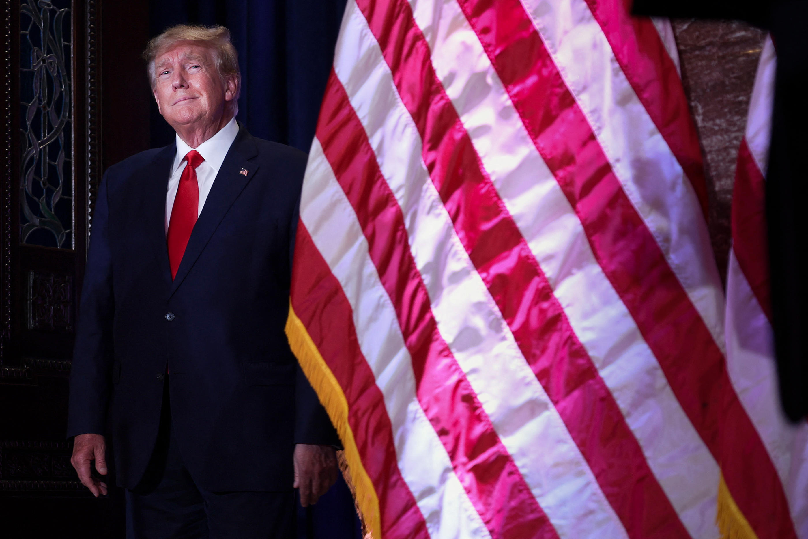 Donald Trump a été inculpé, jeudi, par un procureur new-yorkais. Une situation sans précédent pour un ancien président américain, qui pourrait, toutefois, rester sans grande conséquence pour son camp. AFP/Getty Images/Win McNamee