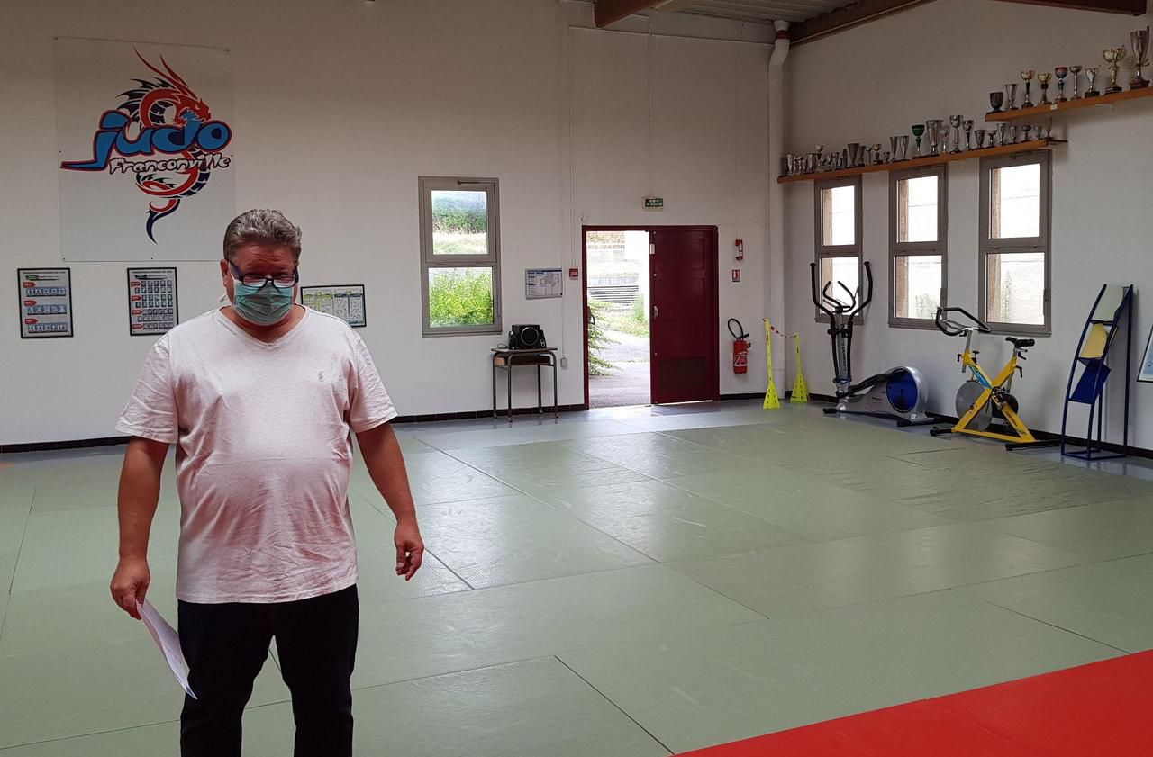 <b></b> Franconville, lundi. Elie Lamielle, président du club de judo, a lui aussi dû mettre en place un protocole sanitaire très lourd pour la nouvelle saison.