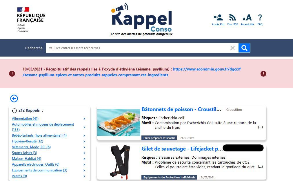 -RappelConso : un site pour recenser les produits dangereux