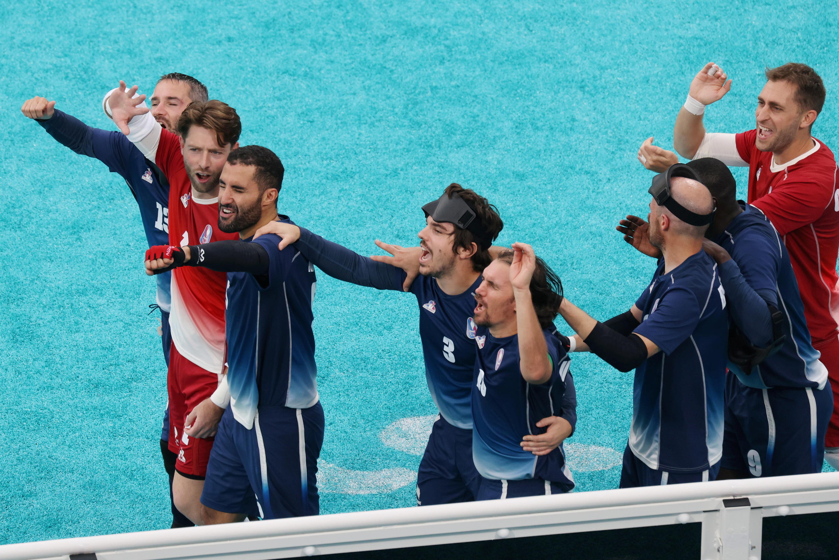 Les Bleus du cécifoot affrontent l'Argentine, ce samedi soir, en finale des Jeux paralympiques. LP/Jean-Baptiste Quentin