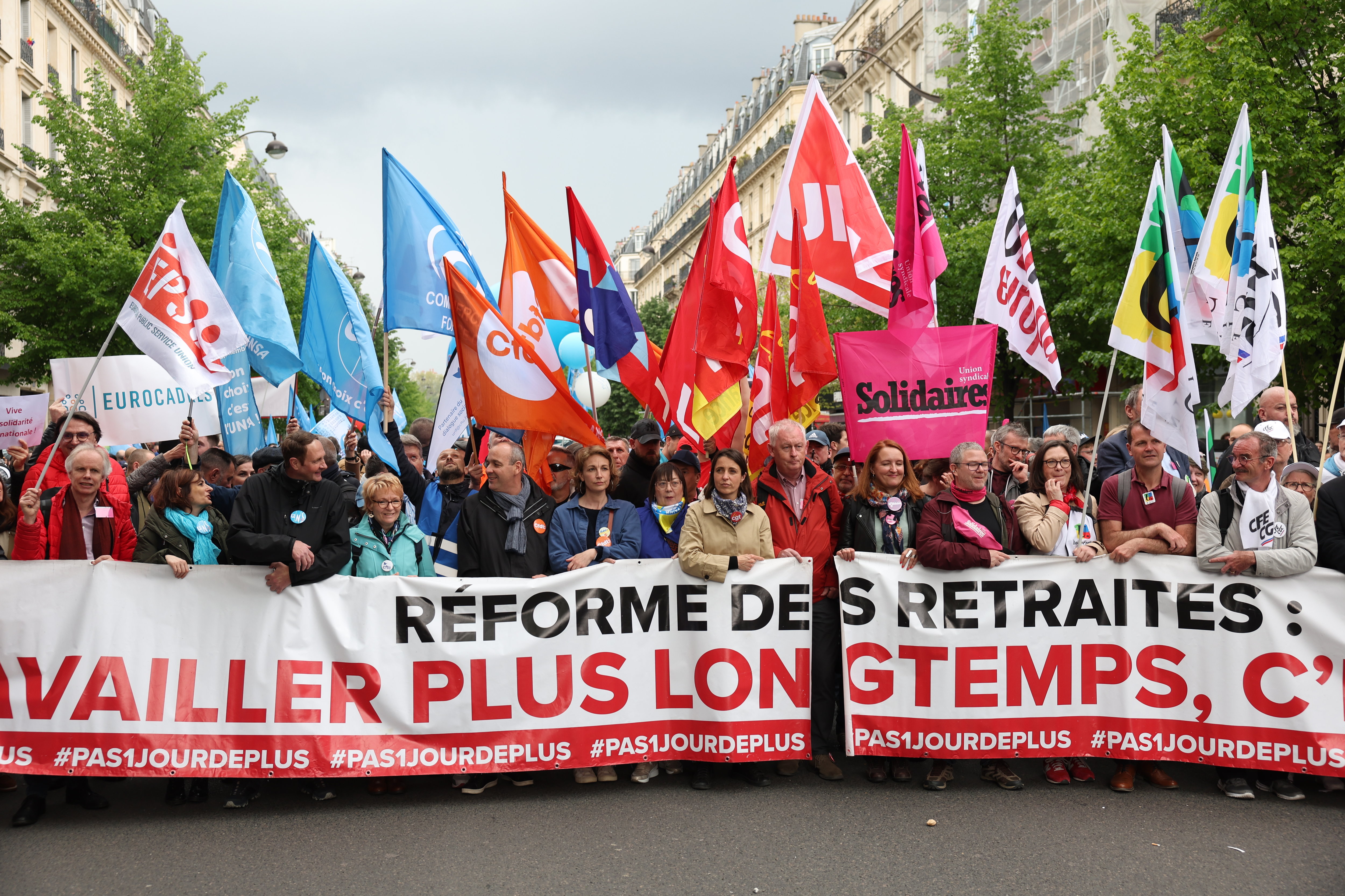 «Le 6 juin : gagnons le retrait de la réforme et obtenons des avancées sociales», clame le communiqué de l'intersyndicale pour la 14e journée d'action contre la réforme de retraites. LP/Arnaud Journois