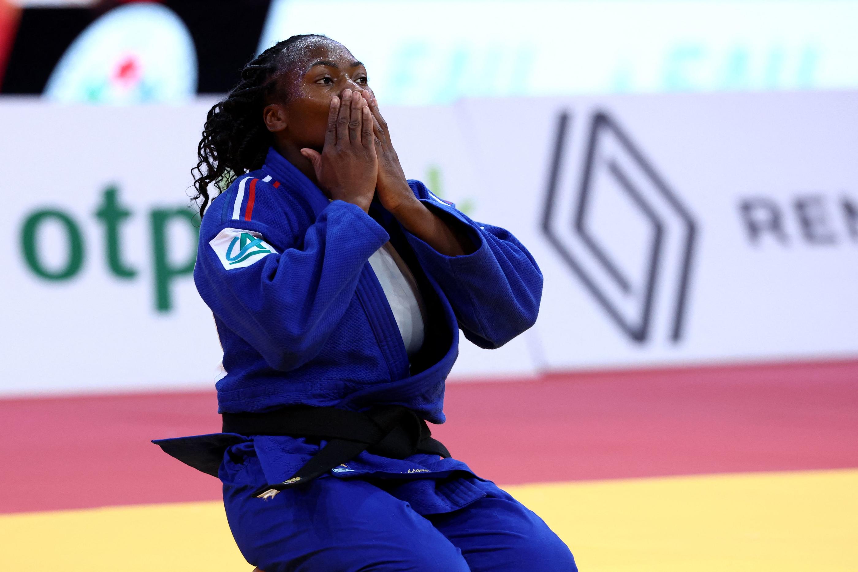 Clarisse Agbégnénou a vaincu la Croate Katarina Kristo en finale ce samedi. AFP / EMMANUEL DUNAND