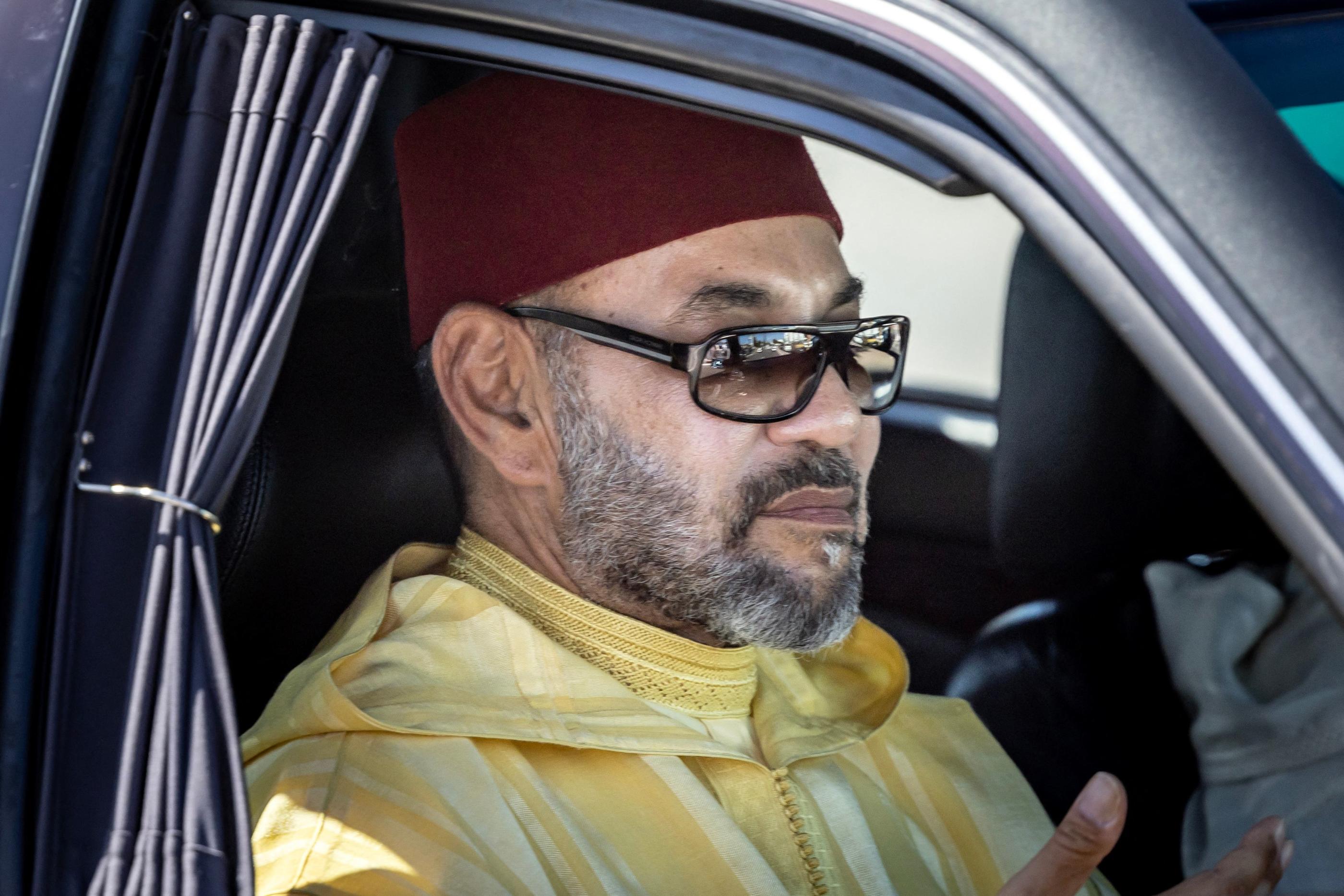 Le roi du Maroc (ici le 31 juillet à tetouan) se trouvait en France lors du séisme, selon nos informations. AFP/Fadel Senna