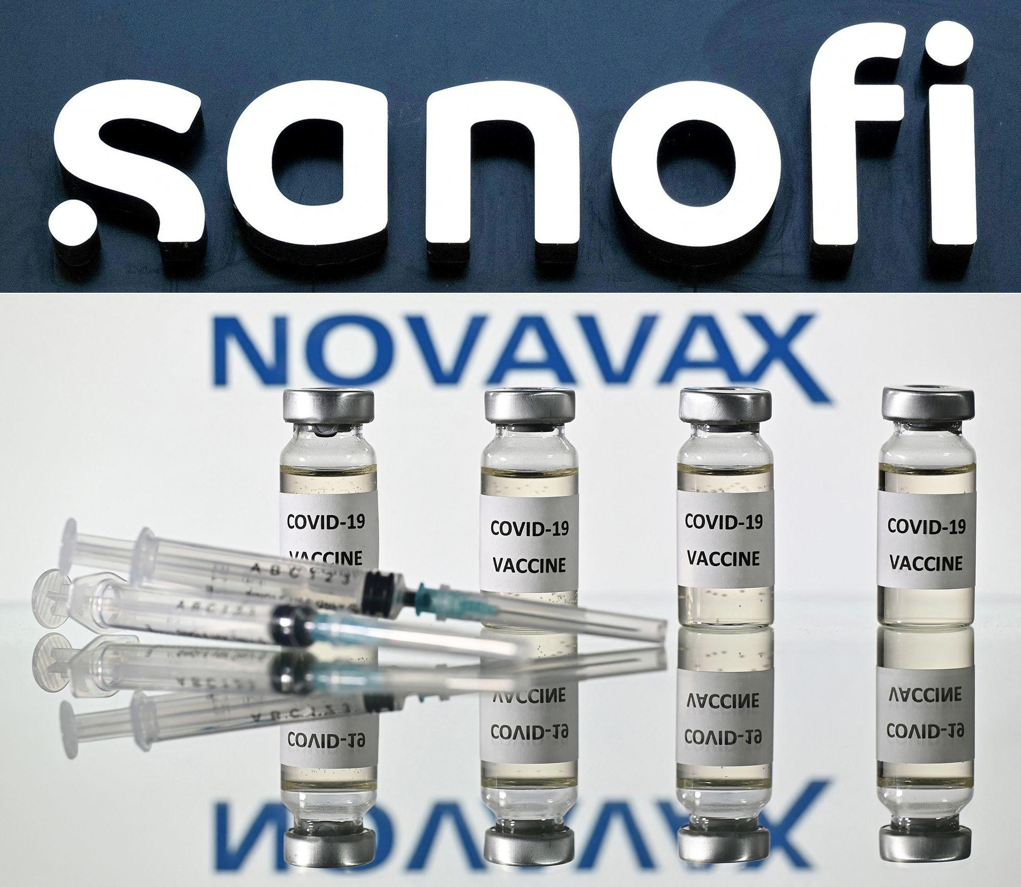 Les groupes pharmaceutiques Sanofi et Novavax ont décidé de s'allier sur le terrain de la commercialisation du vaccin anti-Covid. AFP / ALAIN JOCARD ET JUSTIN TALLIS