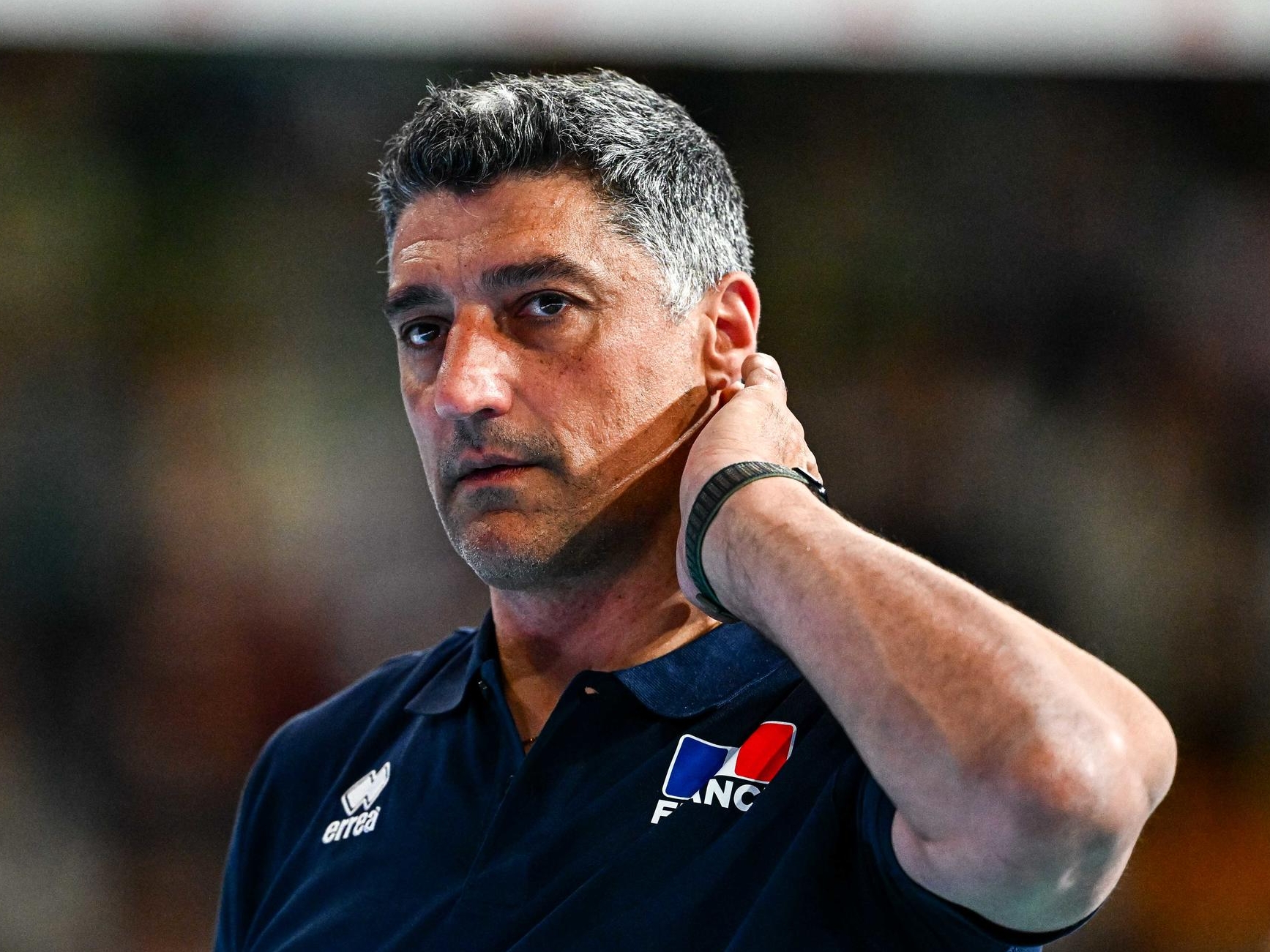 Entraîneur de l'équipe de France masculine de volley depuis mars 2022, Andrea Giani a remporté en juin 2024 la Ligue des nations et rêve d'emmener les Bleus vers un deuxième sacre olympique. Icon Sport/Baptiste Fernandez