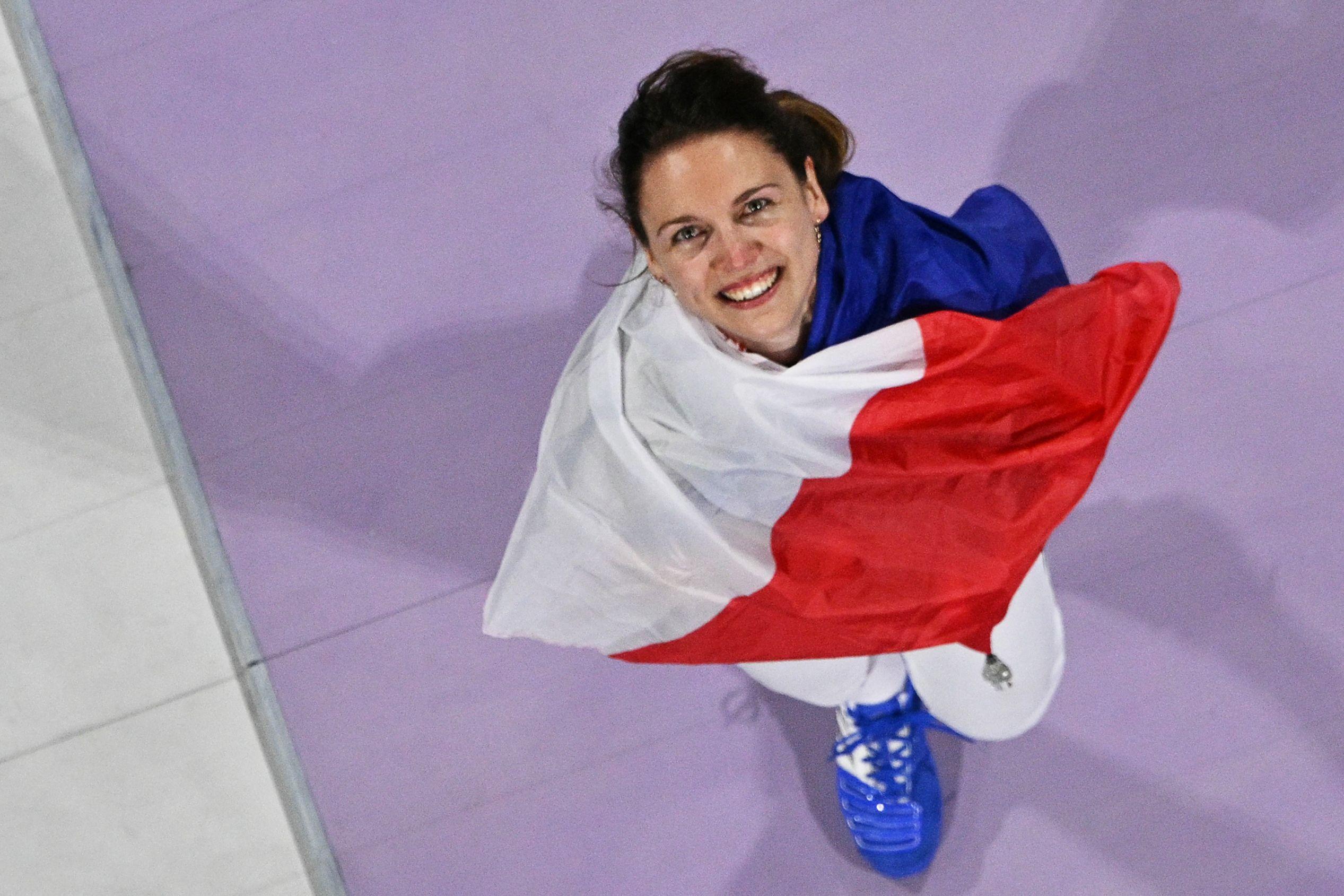 Manon Apithy-Brunet a battu sa compatriote Sara Balzer en finale du sabre. (Photo Sebastien BERDA / AFP)