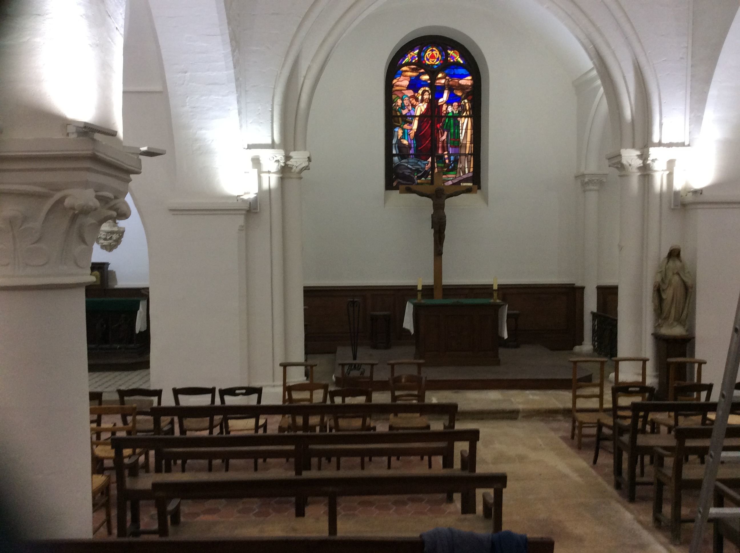 Après une réhabilitation complète, la chapelle Saint-Lazare située au sein de l'hôpital de Senlis (Oise) peut à nouveau accueillir du public. DR