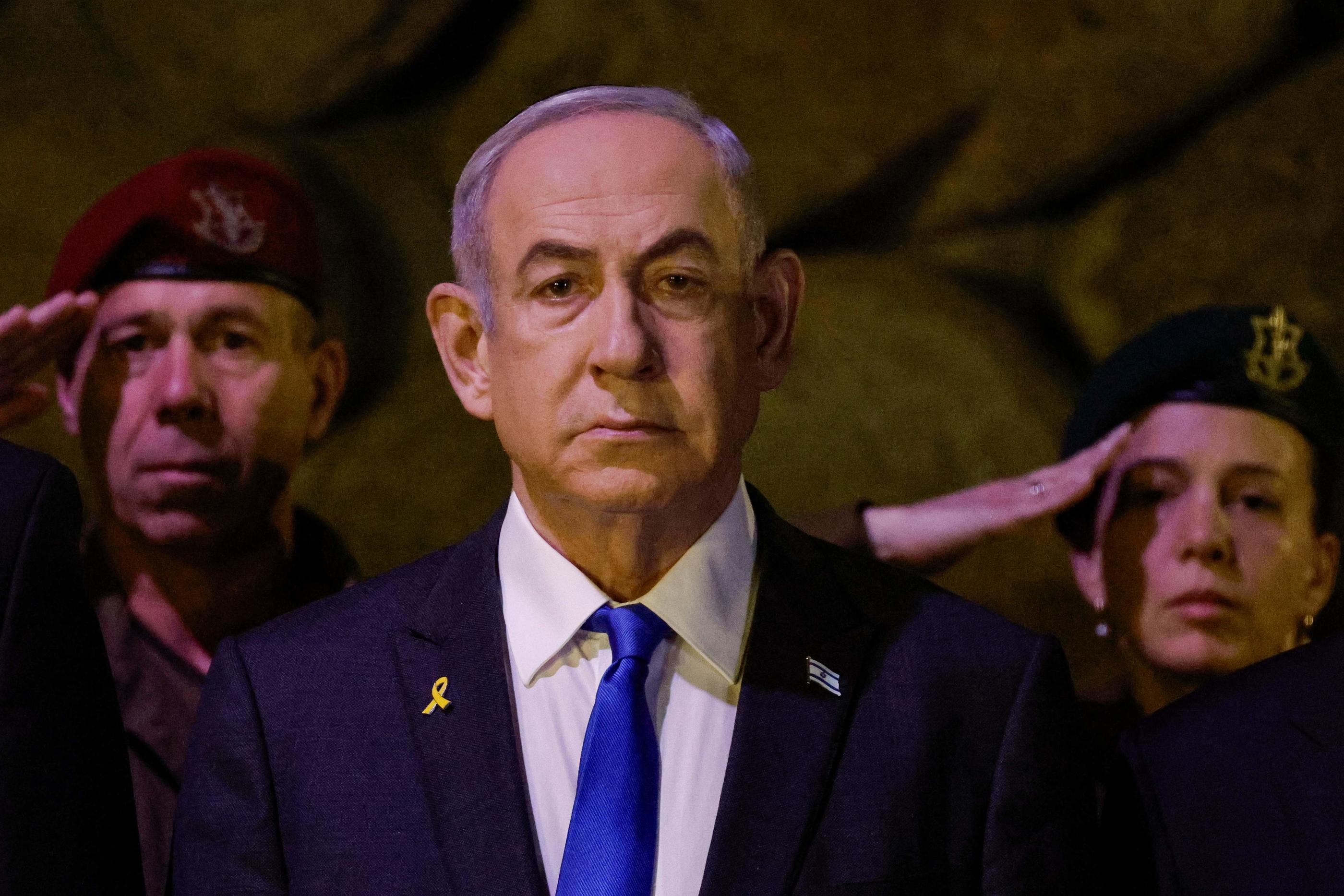 Benyamin Netanyahou dit qu'Israël a envoyé sa délégation auprès de la médiation au Caire. AFP/Amir Cohen