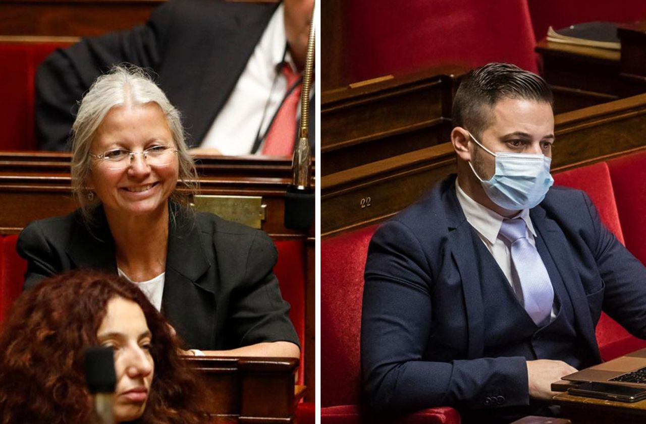 <b></b> Agnès Thill (ex-LREM) et Maxime Minot (LR), ici à l’Assemblée nationale (archives).