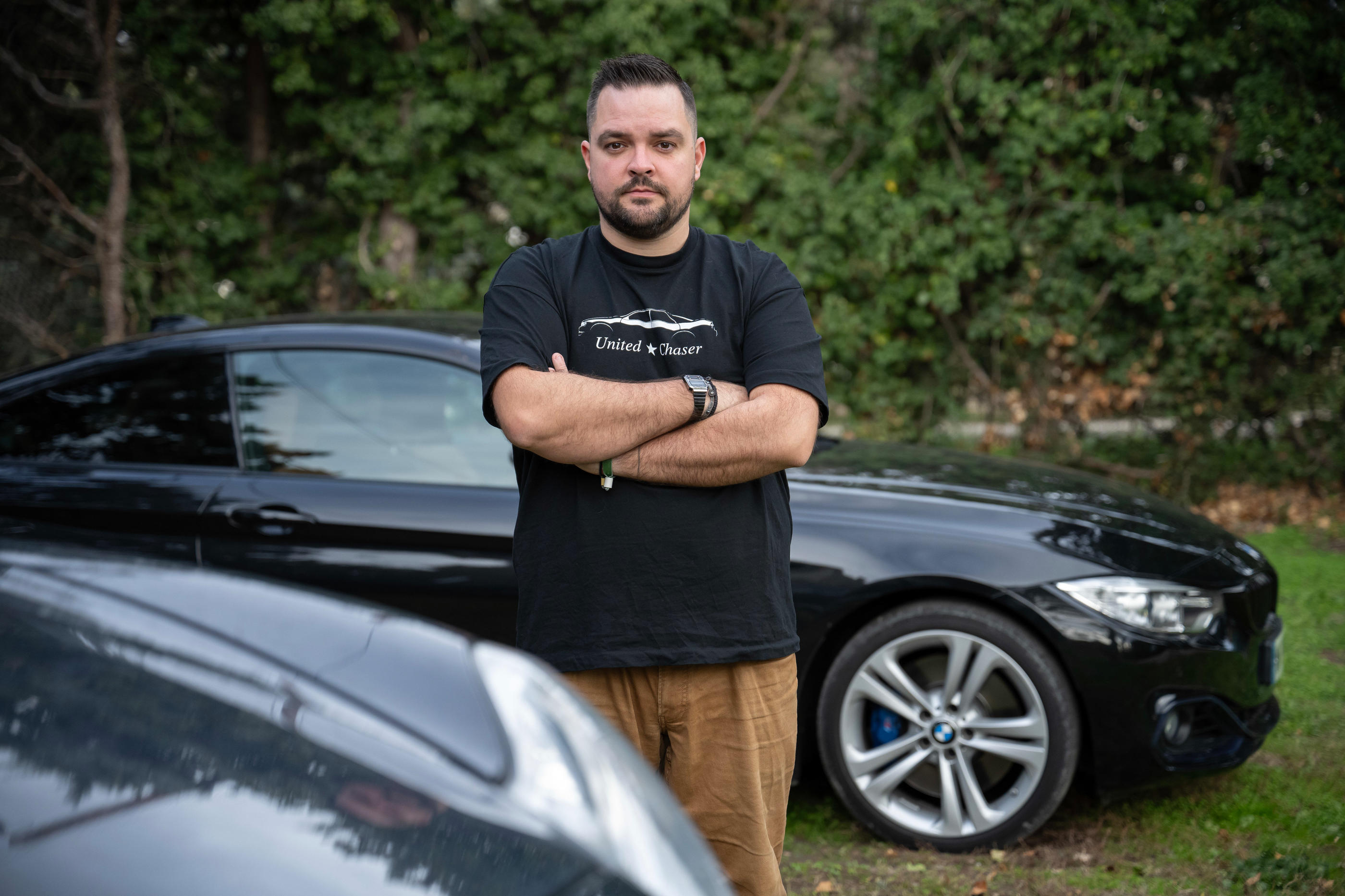 Peter s'est rendu en Allemagne pour acheter une BMW Série 3 de 2016 qui affichait 110 000 km au compteur. Mais ce passionné de voitures a su repérer l'arnaque. LP/Fabien Malot
