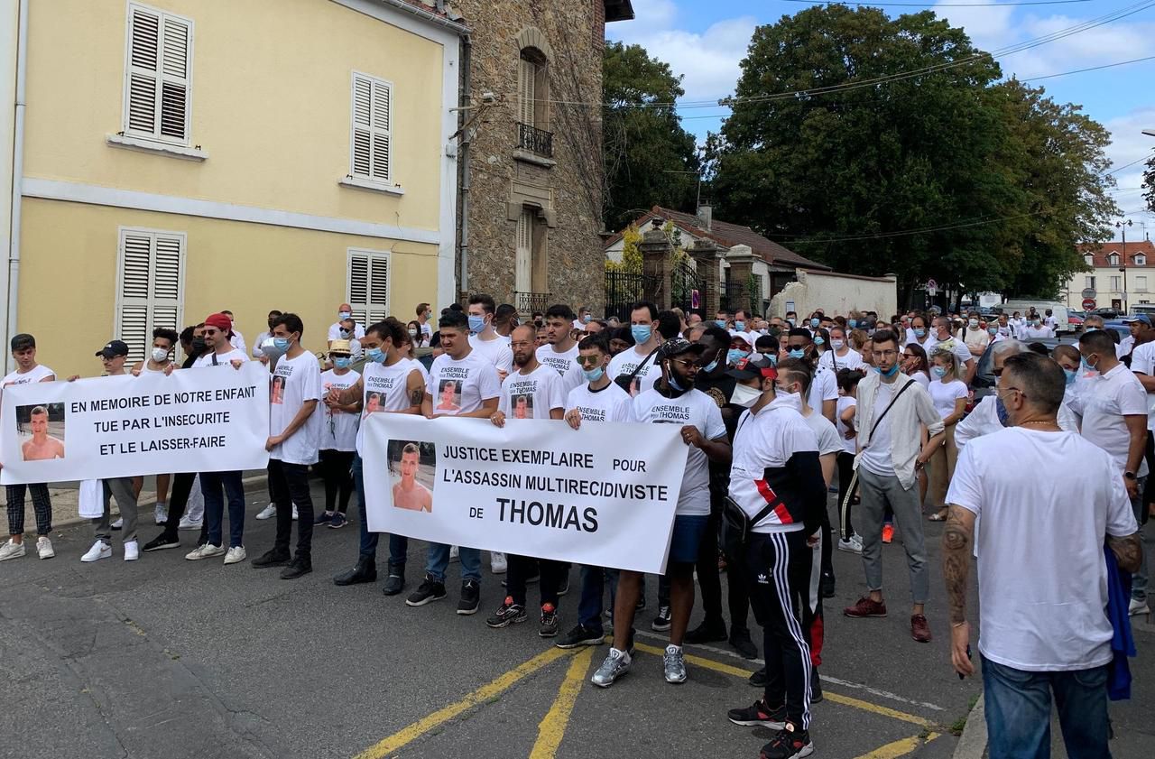 Sarcelles, le 1er août 2020. Environ 300 personnes avaient participé à la marche blanche en hommage à Thomas, poignardé mortellement en mai. LP/Victor Tassel