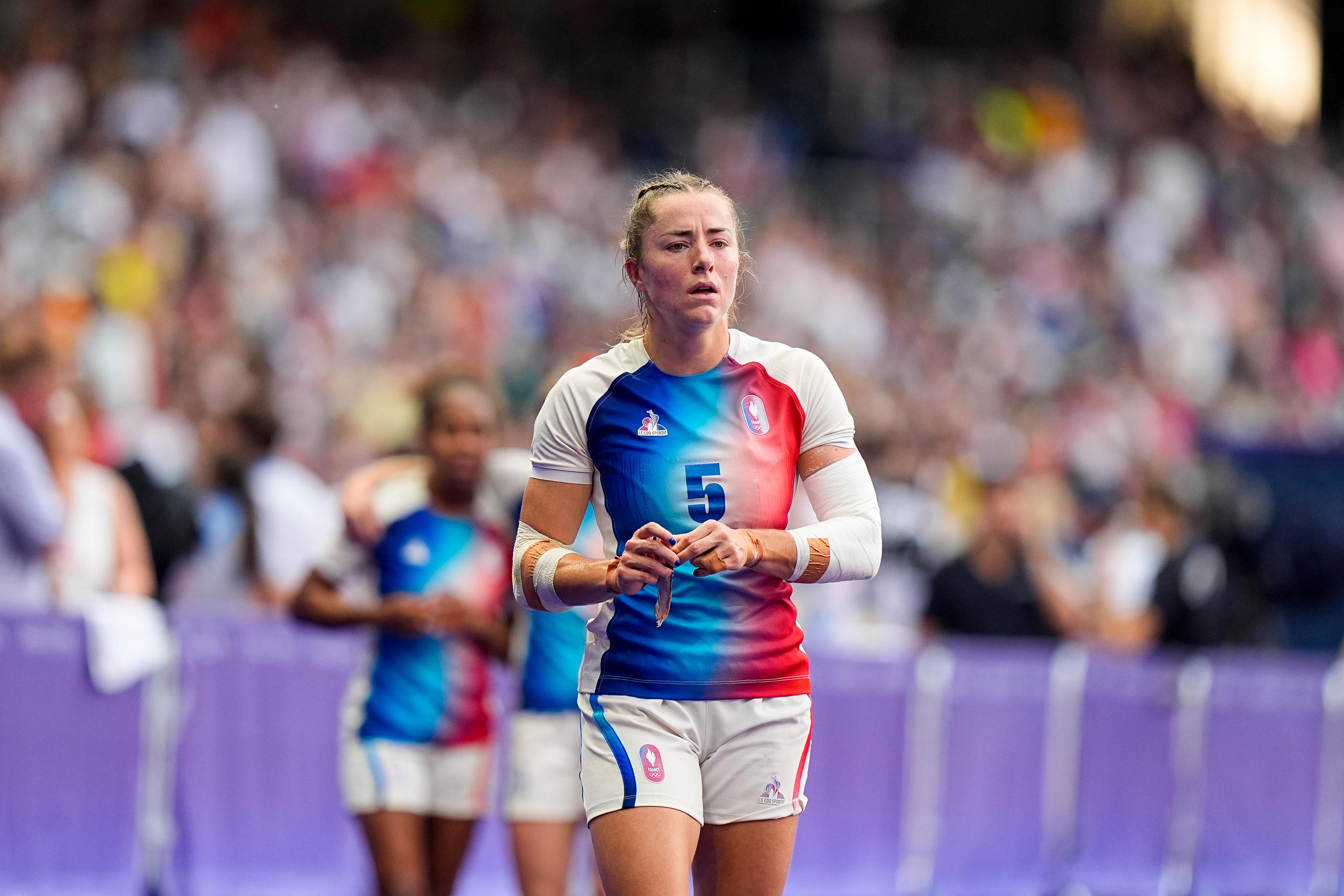 Joanna Grisez a été très marquée par l'élimination des Bleues du rugby en quart de finale des Jeux olympiques. Icon Sport/Hugo Pfeiffer