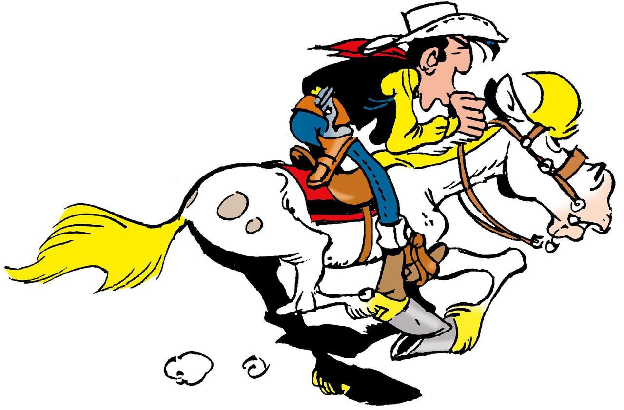 LUCKY LUKE LE cheval de fer CENTRAL PACIFIC CONTRE