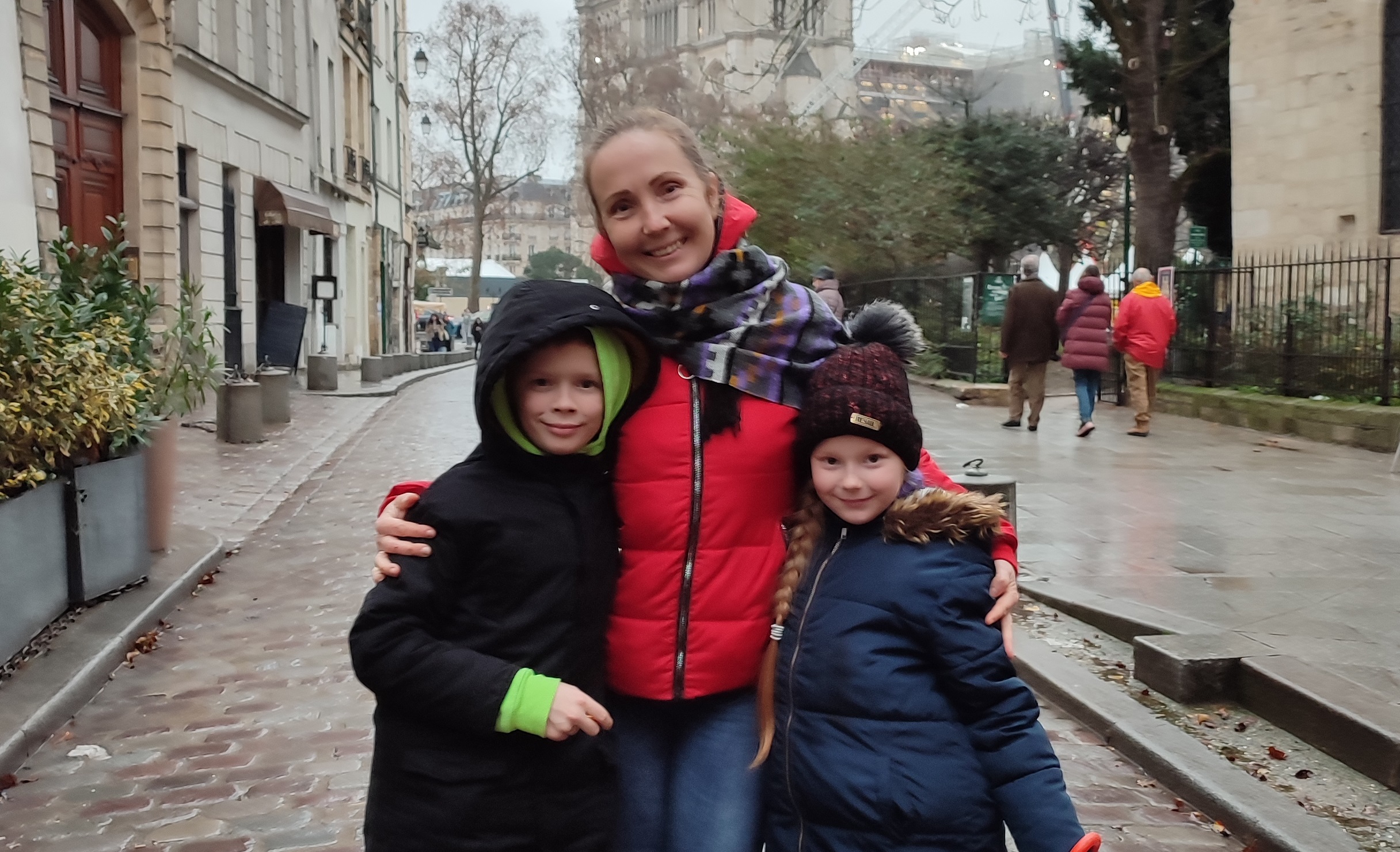 Anastasiia et ses deux enfants ont quitté Kiev, en Ukraine, le 24 février 2022. DR