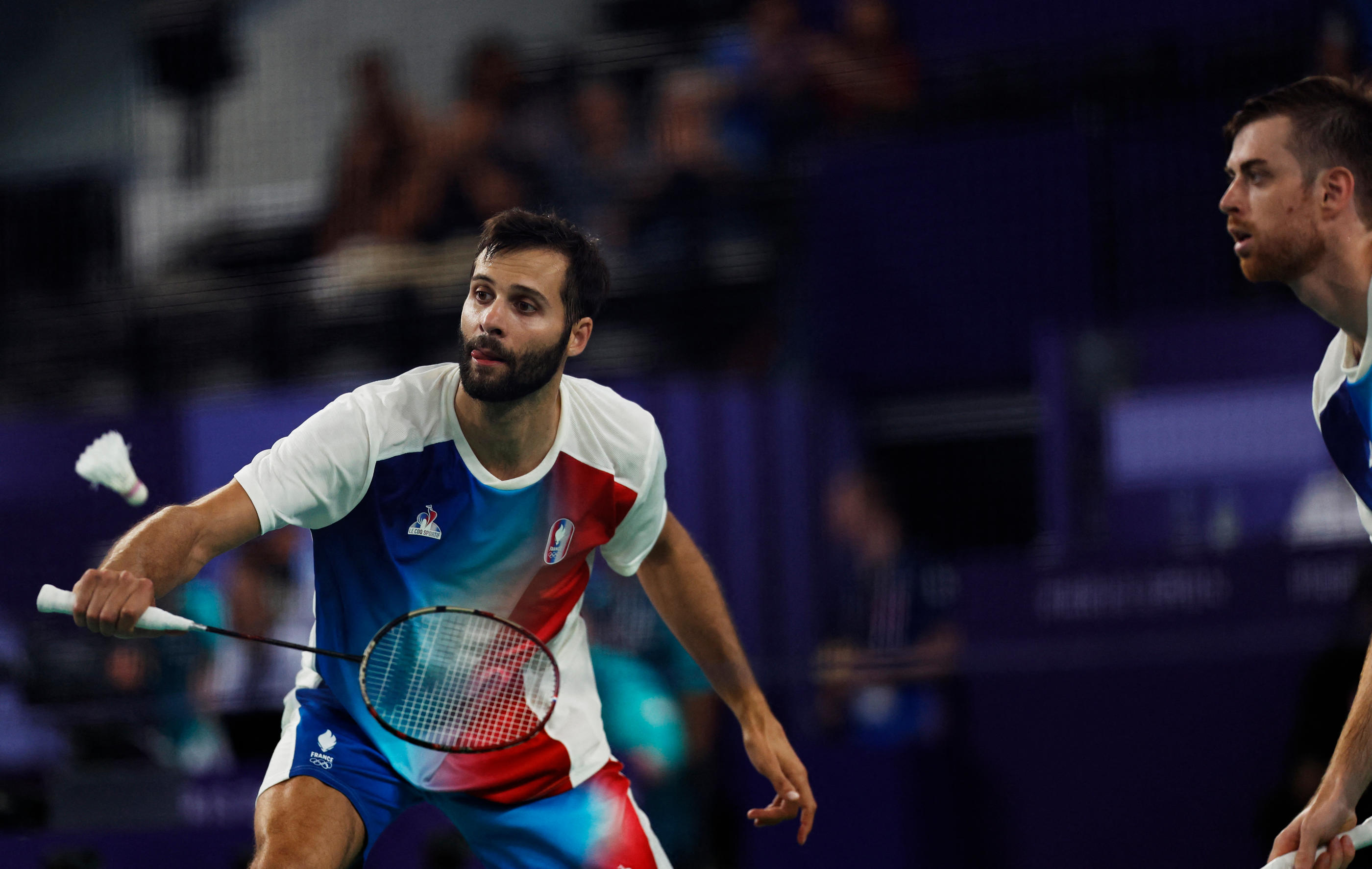 Ronan Labar (à gauche) et Lucas Corvée ont pu disputer ce samedi leur premier match aux Jeux olympiques.