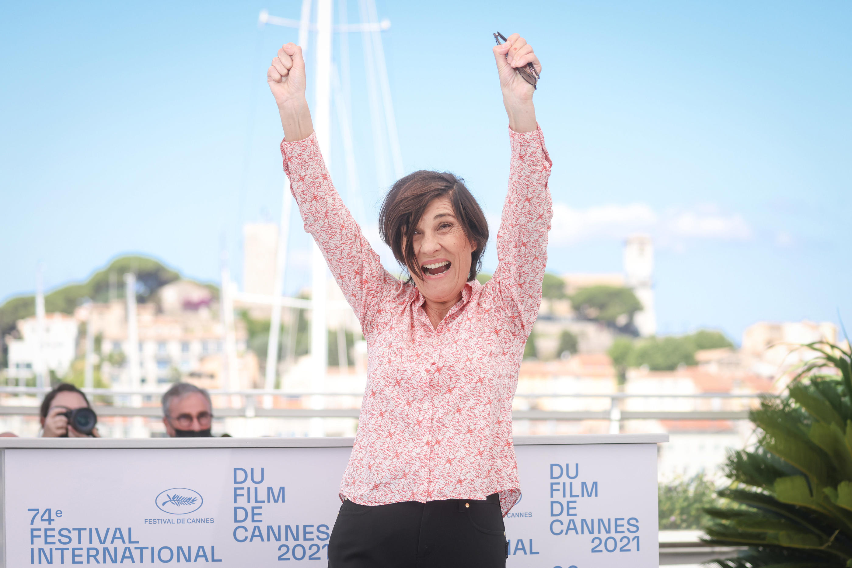 La réalisatrice Catherine Corsini à Cannes en juillet 2021, à l'occasion de la présentation de son précédent film, « la Fracture ». LP/Fred Dugit