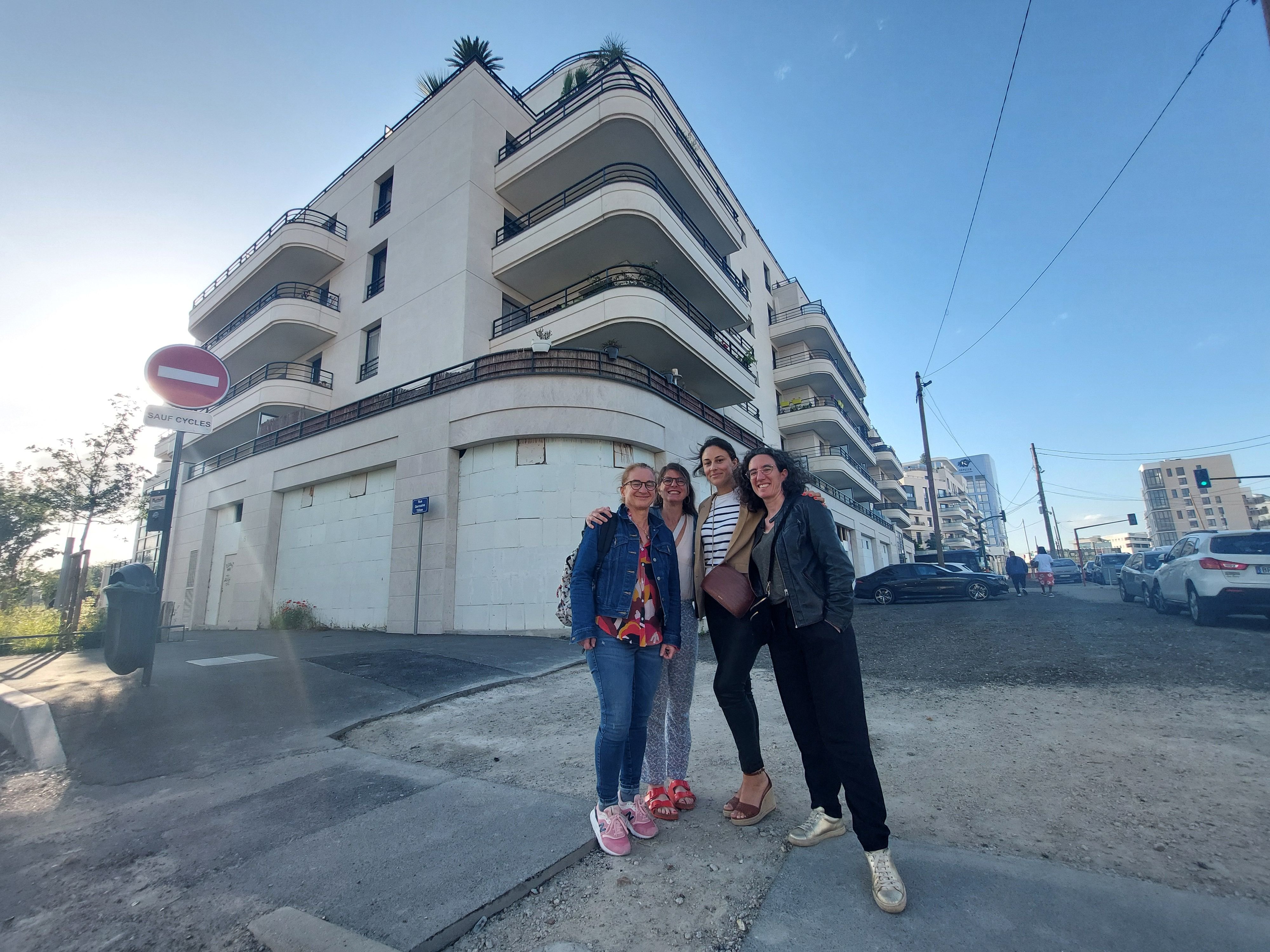 Colombes (Hauts-de-Seine), en juin 2024. Stéphanie Eyssette, Laure Monsaingeon, Nachida Yala et Laïla Rivard forment le noyau dur de la future MSP. LP/Olivier Bureau