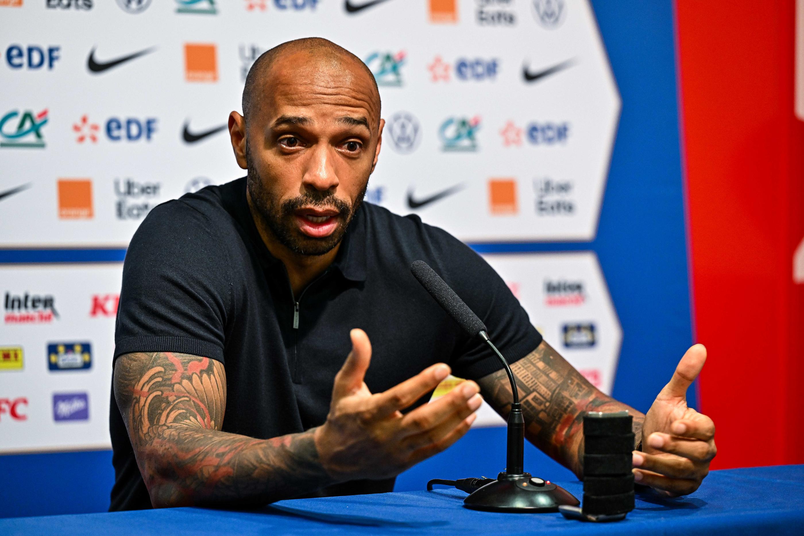 Le sélectionneur des Espoirs Thierry Henry a salue le comportement exemplaire d'Antoine Dupont. Icon Sport