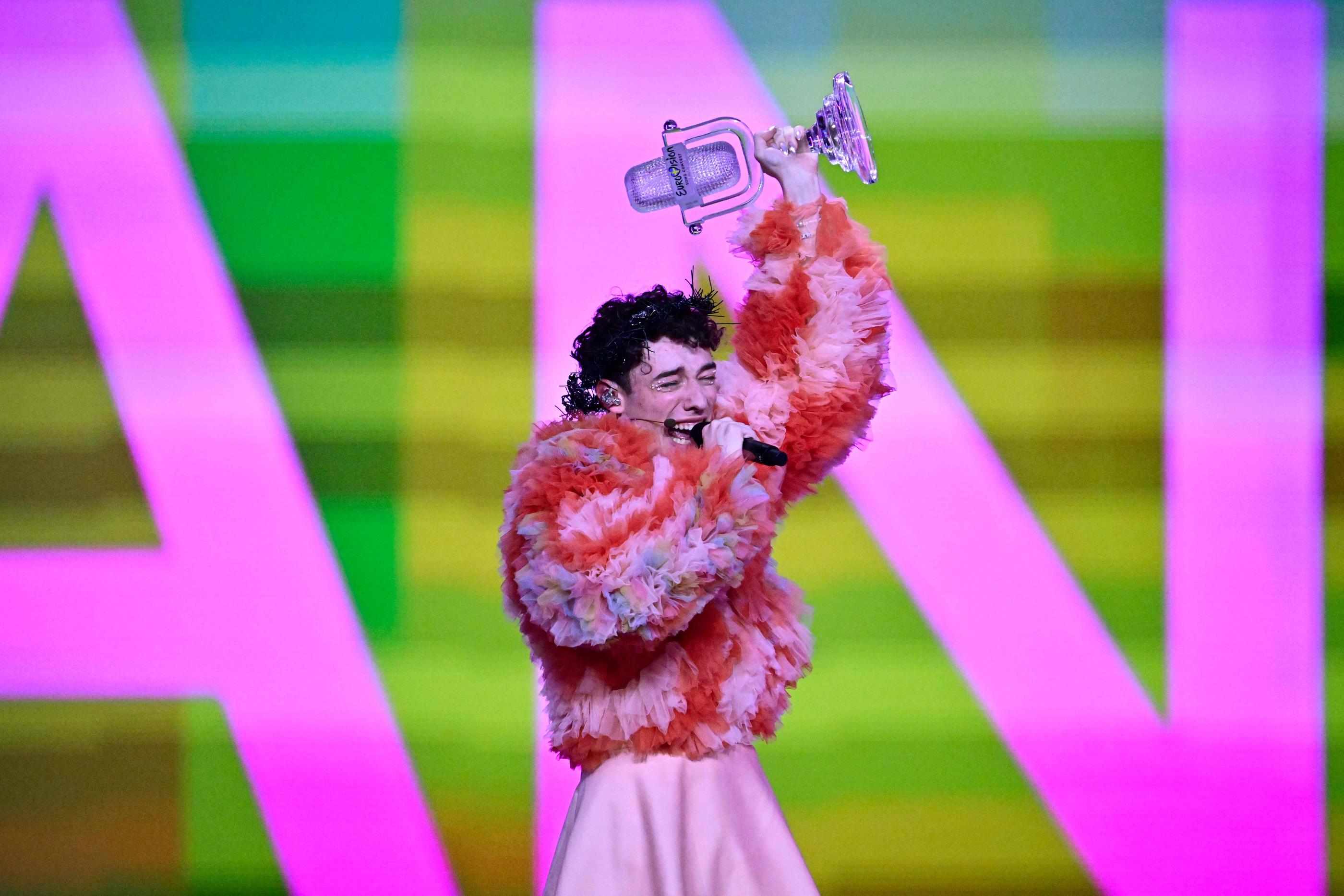 L'artiste suisse Nemo a remporté l'Eurovision 2024 à Malmö (Suède). Tobias SCHWARZ / AFP