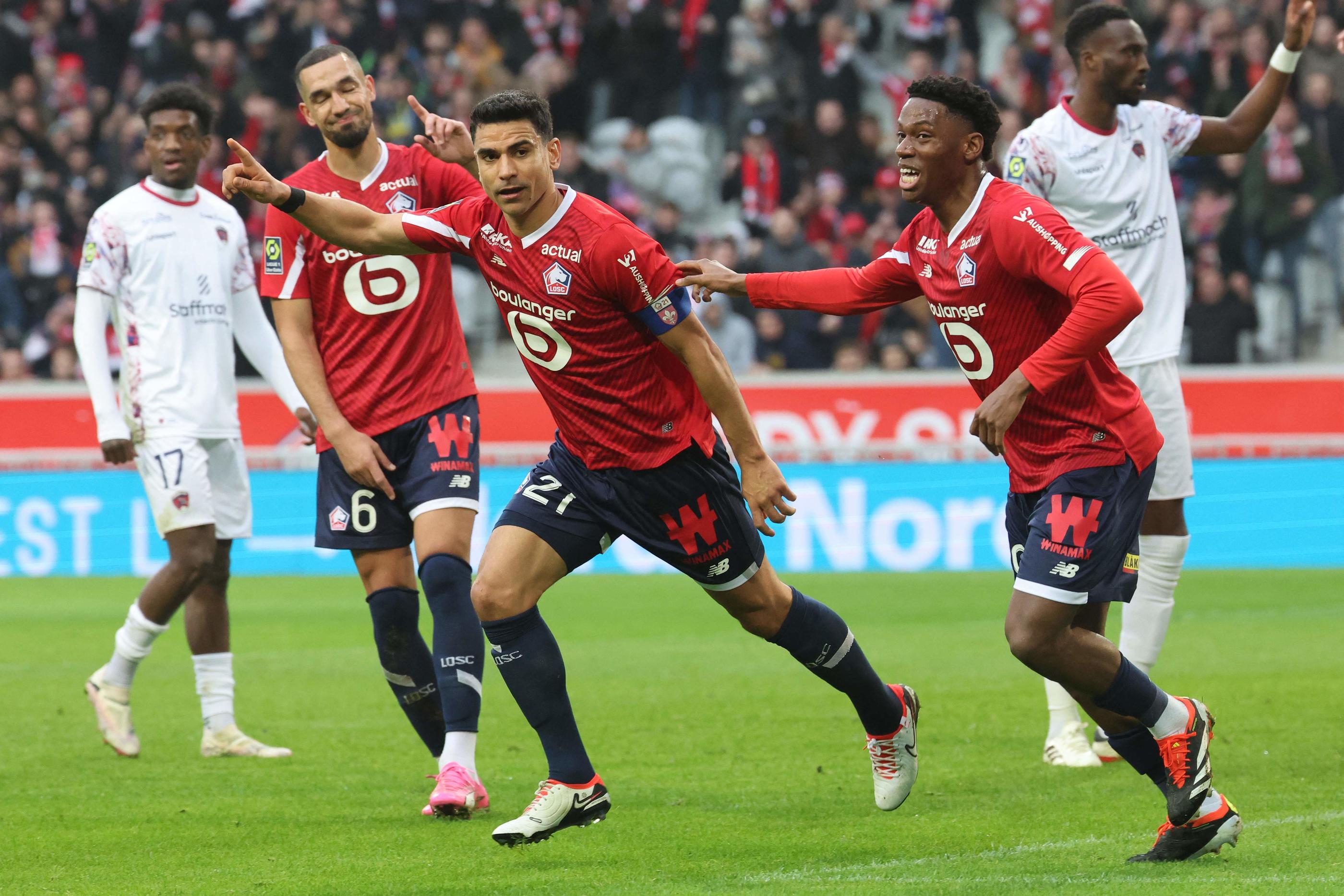 Benjamin André a inscrit le deuxième but du Losc face à Toulouse. AFP / François LO PRESTI