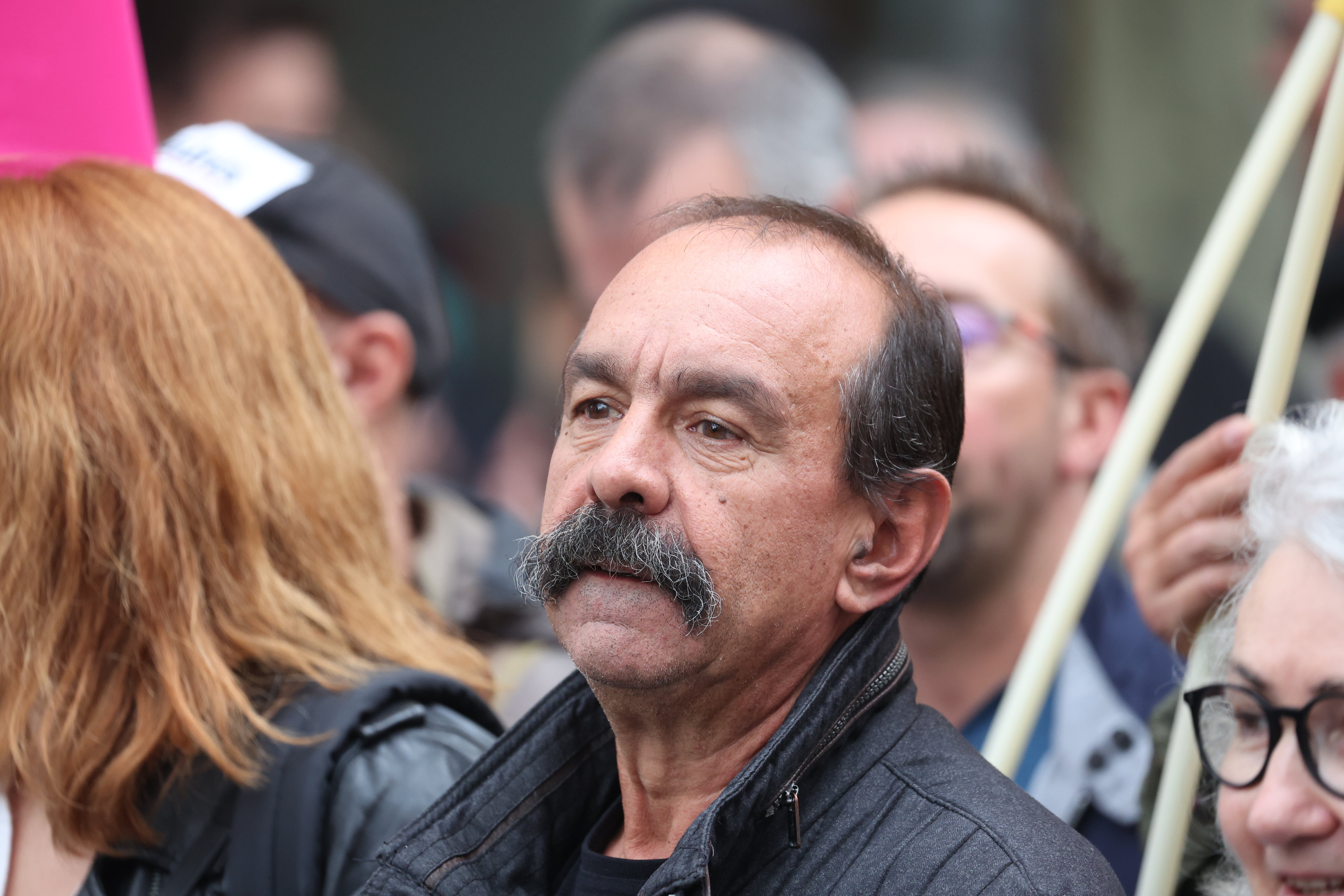 Le secrétaire général de la CGT Philippe Martinez le 18 octobre dernier à Paris, lors de la journée de grève interprofessionnelle pour les salaires. LP/Arnaud Journois