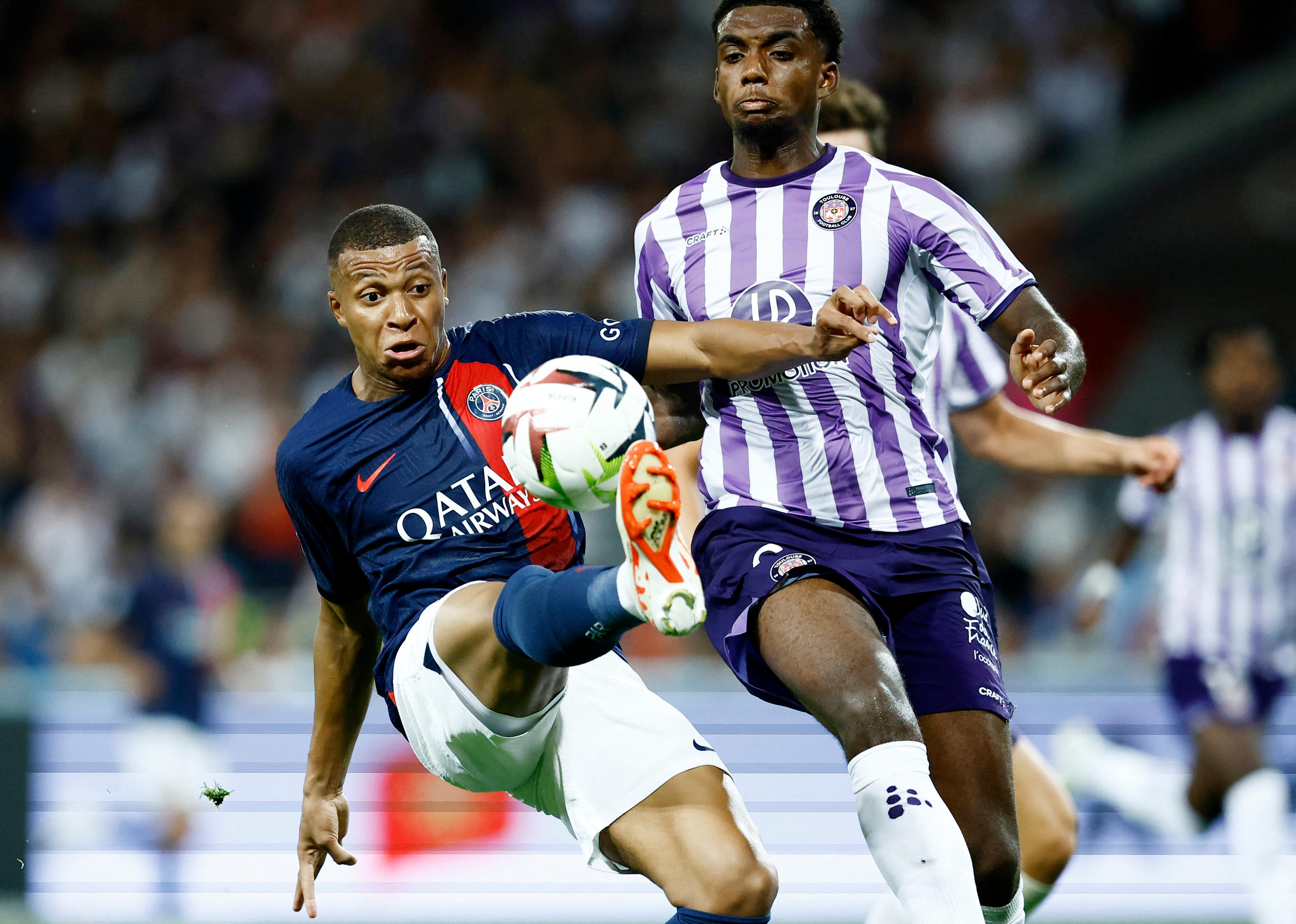 Malgré le retour de Kylian Mbappé, le PSG n'a pas réussi à s'imposer à Toulouse. REUTERS/Stephane Mahe