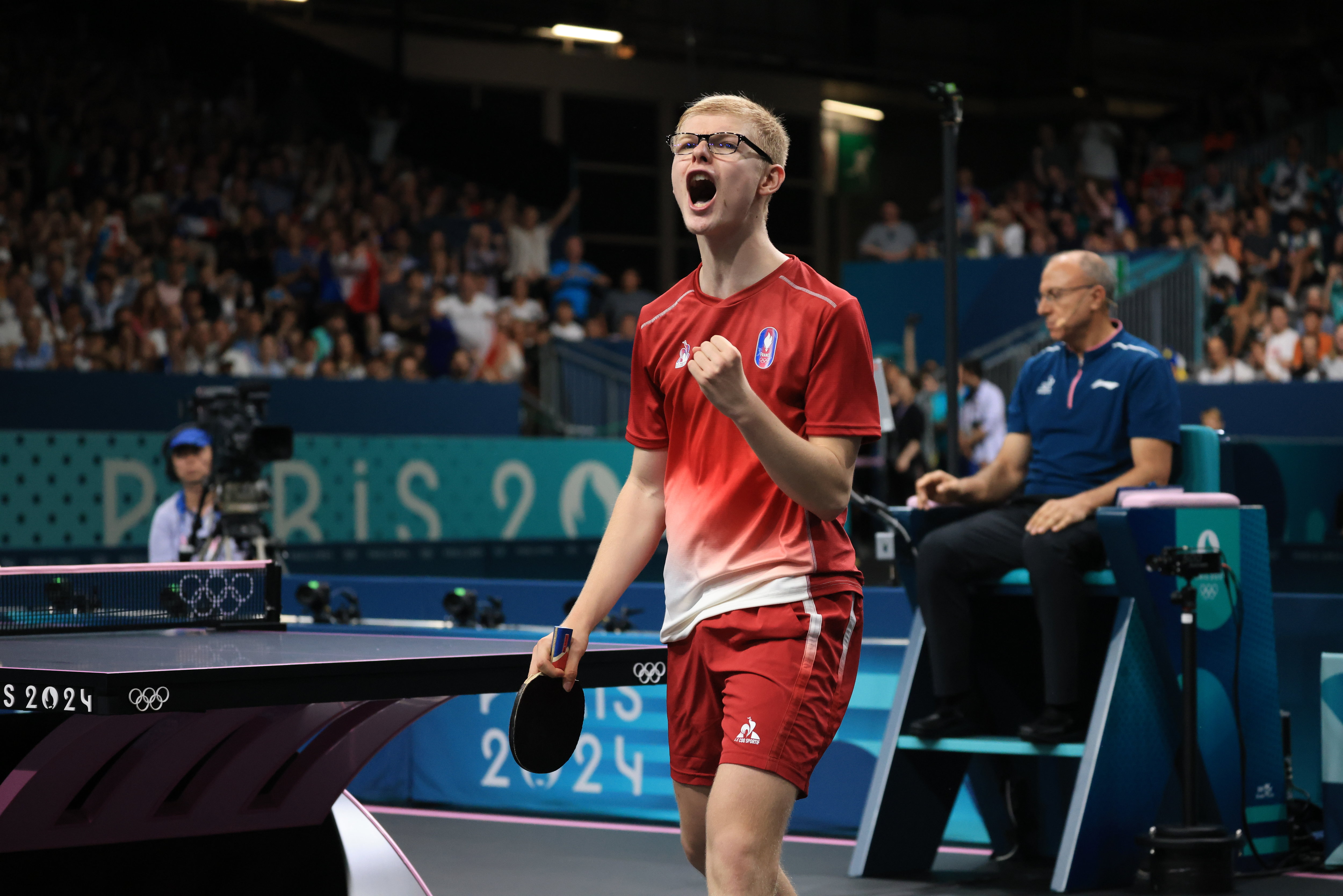 Félix Lebrun s'est qualifié pour les demi-finales du tournoi olympique de tennis de table. LP / Olivier Arandel