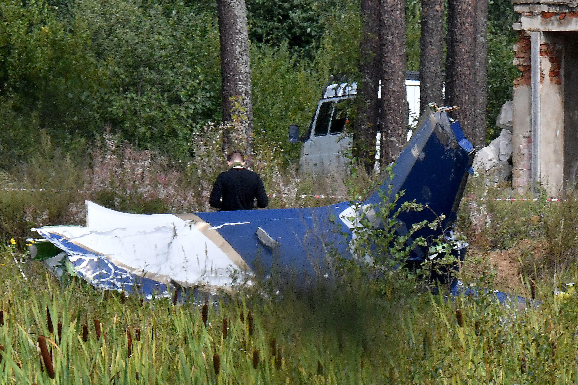 Les enquêteurs annoncent avoir trouvé les dix corps des victimes du crash qui a tué Prigojine ce mercredi. AFP / Olga Matseva