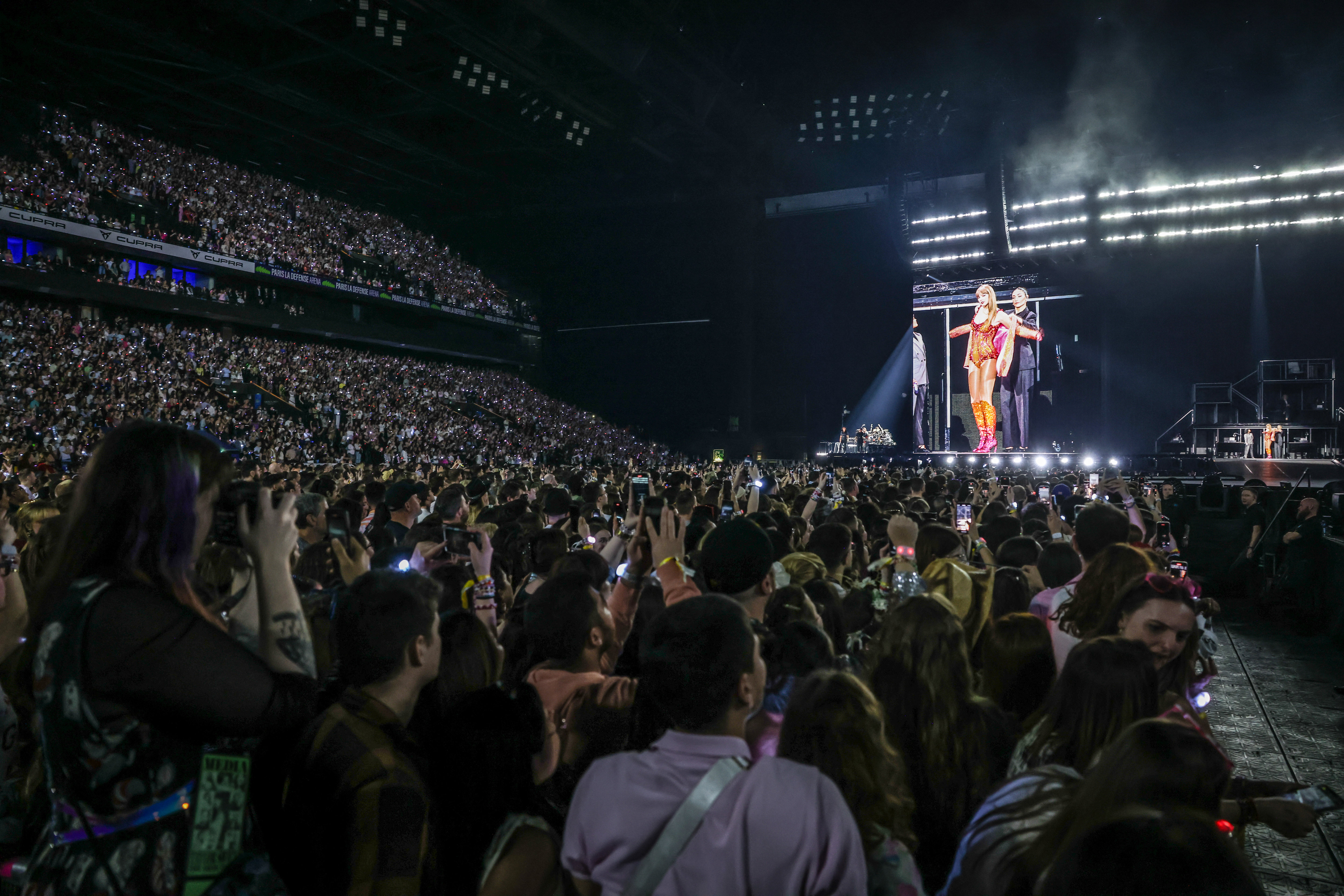Nanterre (Hauts-de-Seine), jeudi 9 mai. Ce soir-là, la prestation de Taylor Swift a attiré 42 000 spectateurs à Paris La Défense Arena. Ludivine, elle, n'a « absolument pas profité du concert ». LP/Fred Dugit