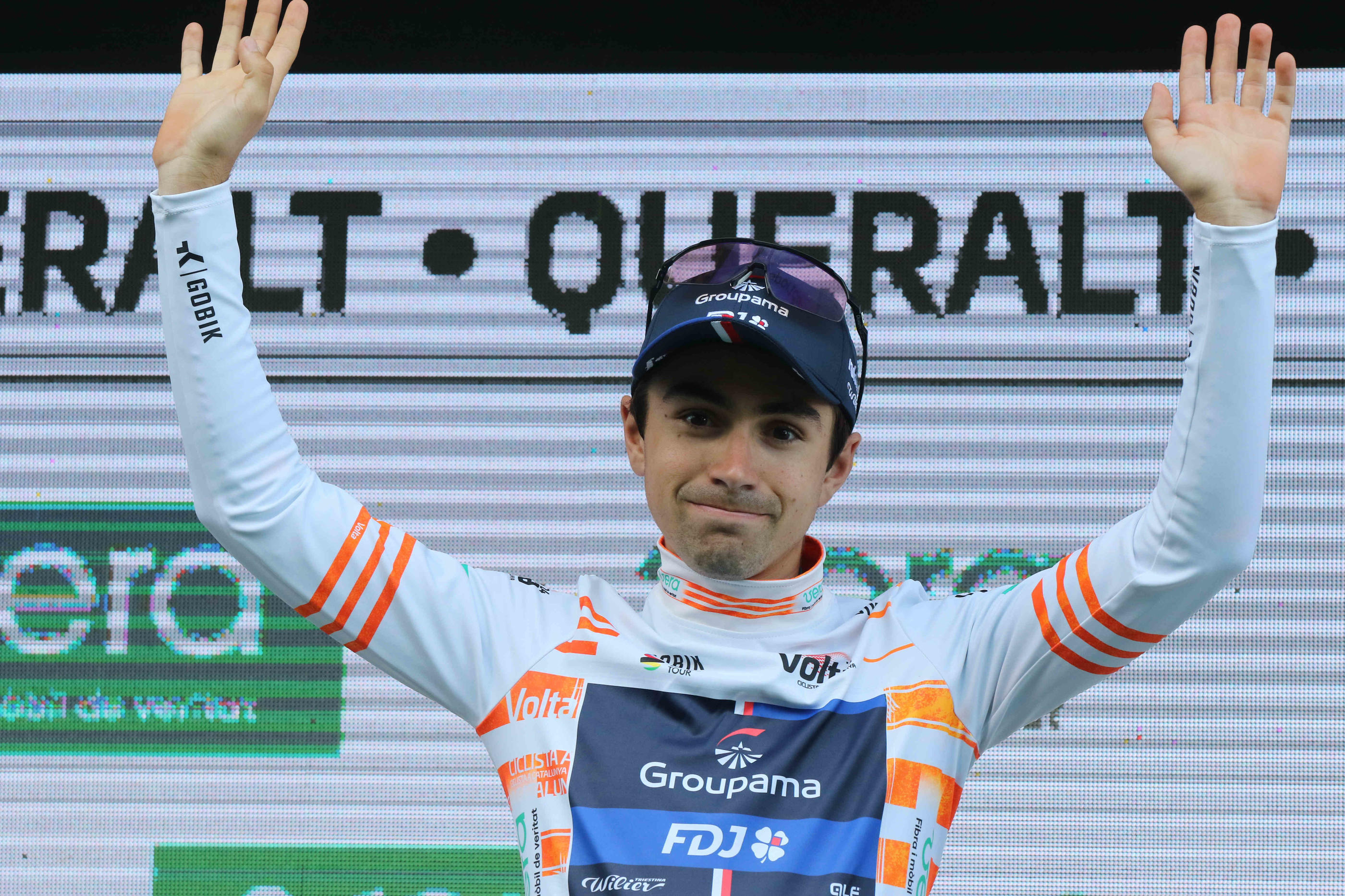 Lenny Martinez, ici sur le podium du Tour de Catalogne, ne sera pas plus chez Groupama-FDJ l'an prochain. Icon Sport