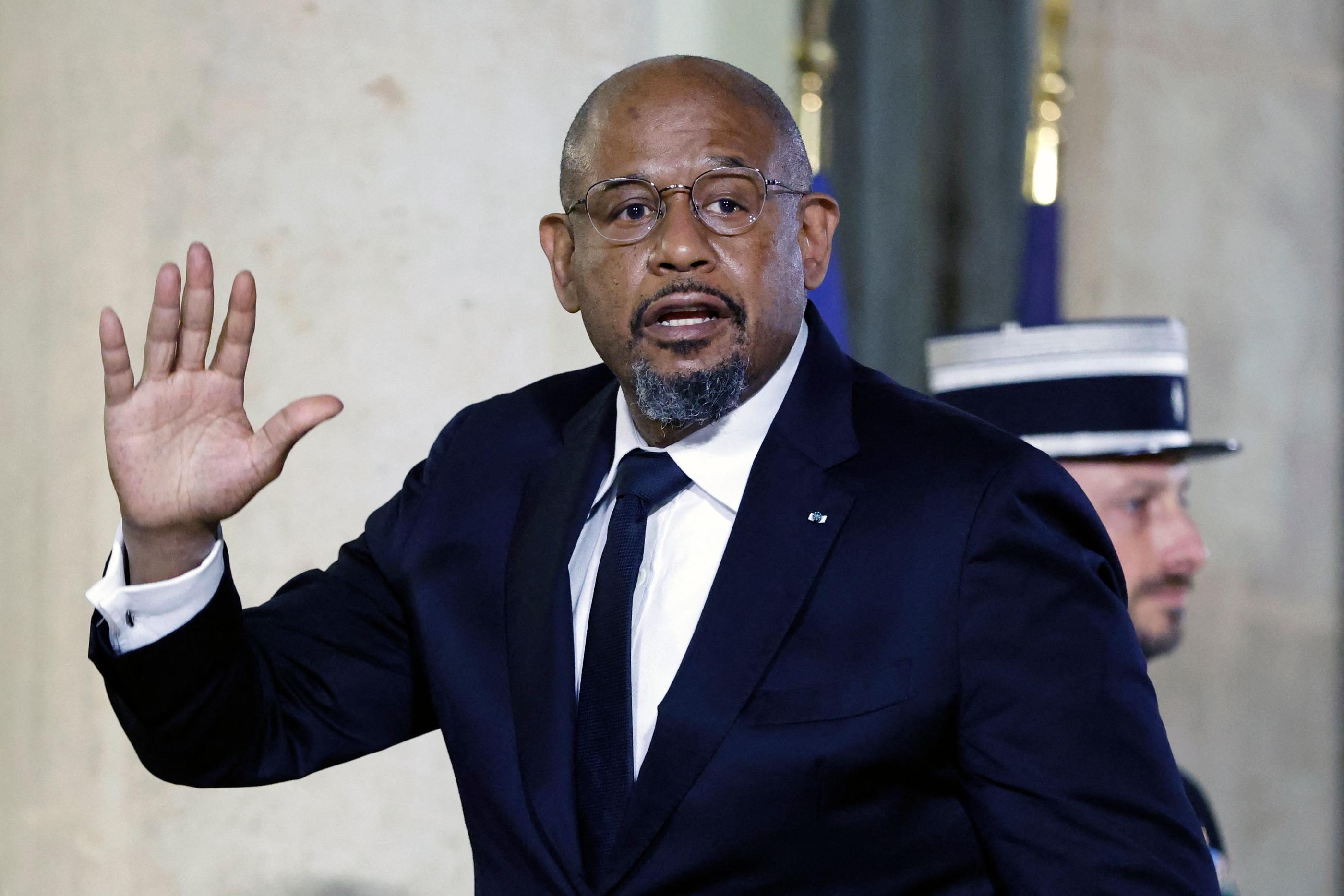 Paris, ce jeudi. Forest Whitaker est actuellement en France, où il a pris part avec sa fondation au Forum de Paris sur la paix. Il se rendra en Seine-Saint-Denis dès samedi. AFP/Ludovic Marin