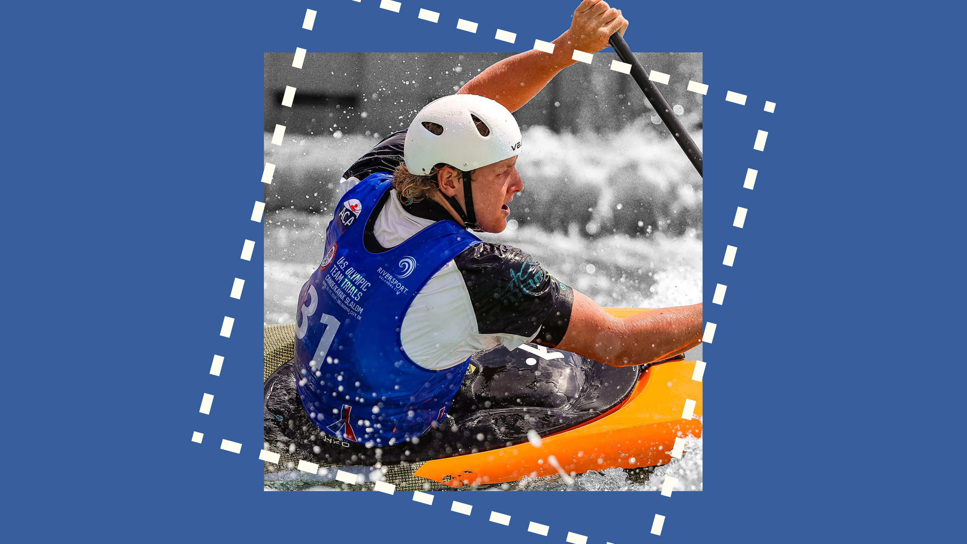 Un athlète participe aux sélections pour l’équipe olympique des États-Unis de canoë-kayak à Oklahoma City en avril 2024.