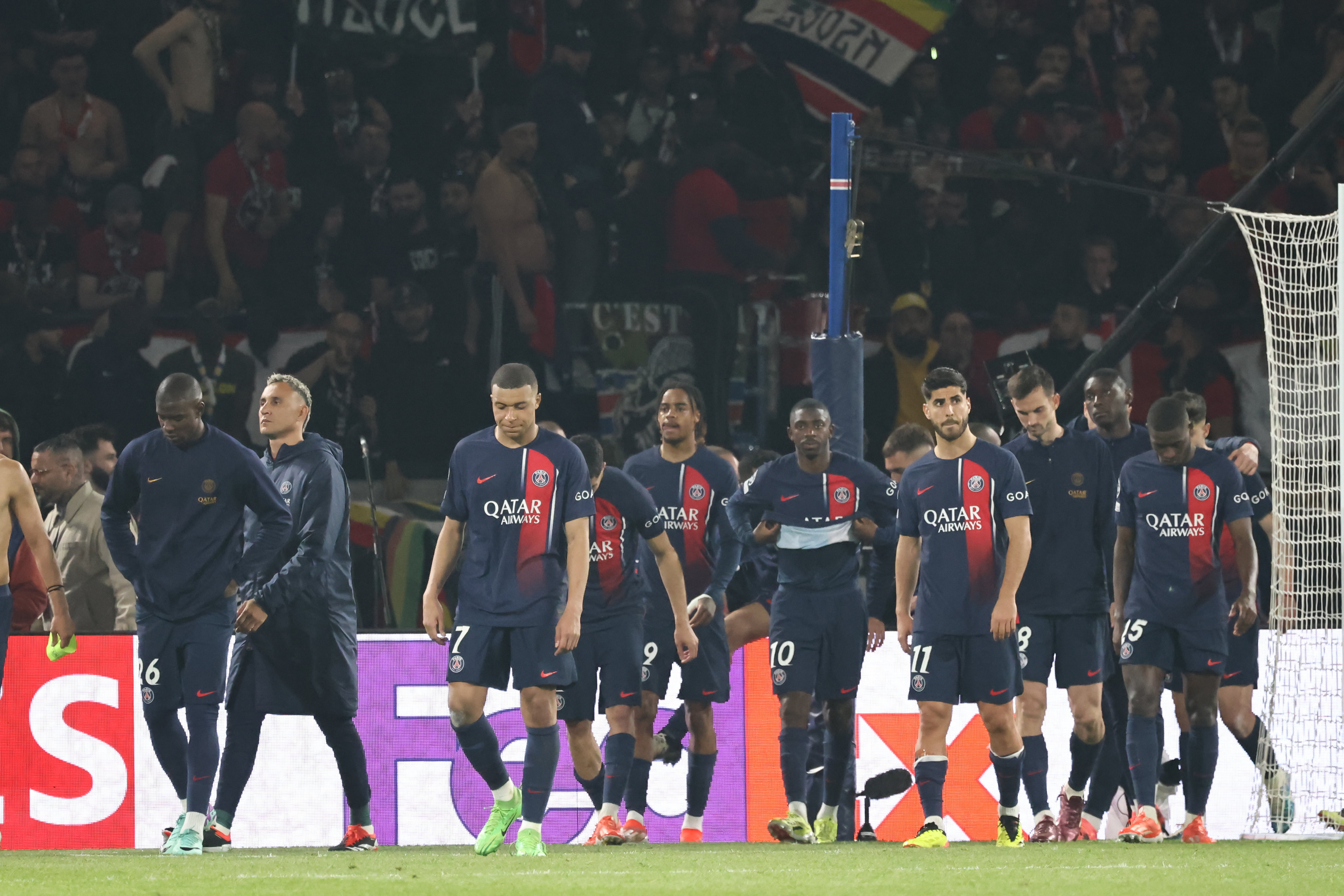 Les Parisiens peuvent faire la moue : ils ne verront pas la finale de Ligue des champions après une demi-finale globalement ratée. LP/Fred Dugit