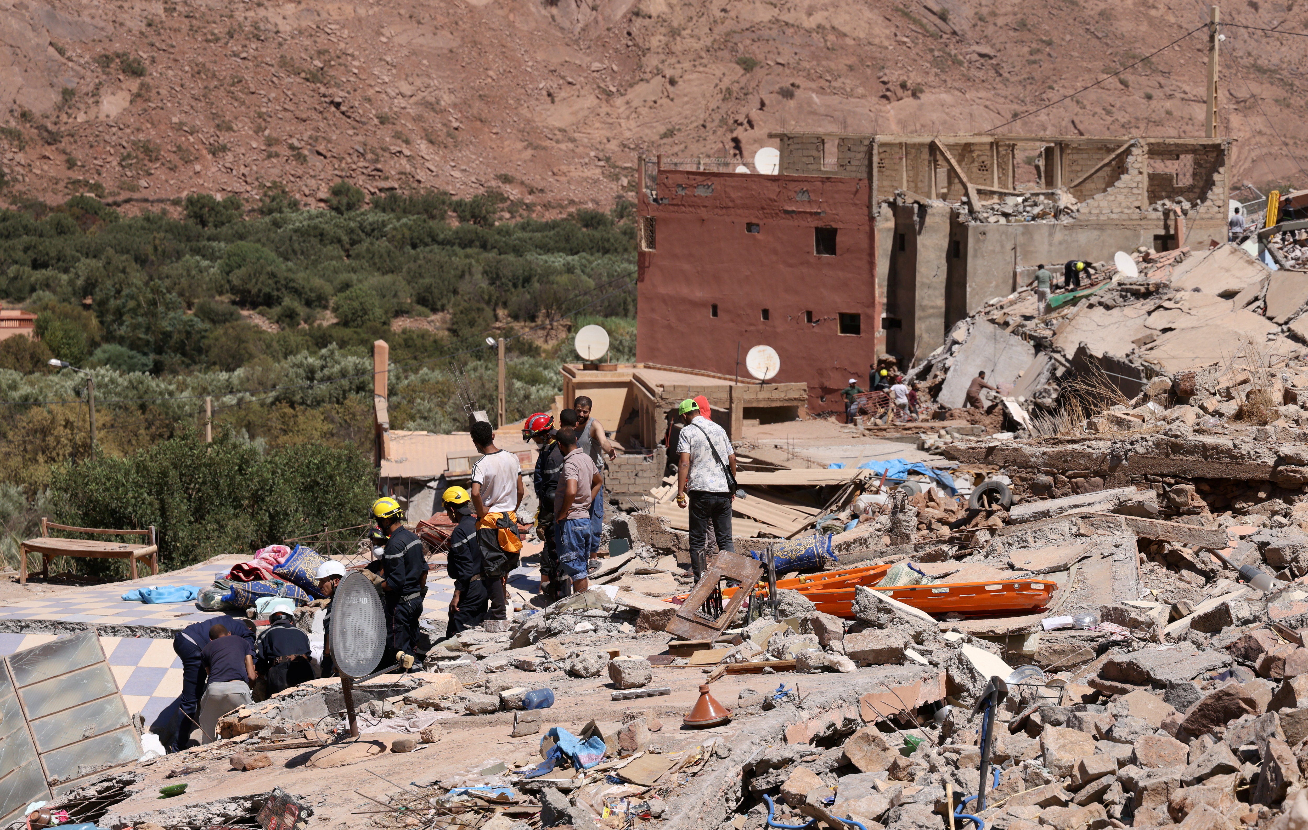 Talat N'Yaaqoub est la ville la plus proche de l'épicentre du séisme qui a frappé le Maroc dans la nuit de vendredi à samedi. LP/Jean-Baptiste Quentin