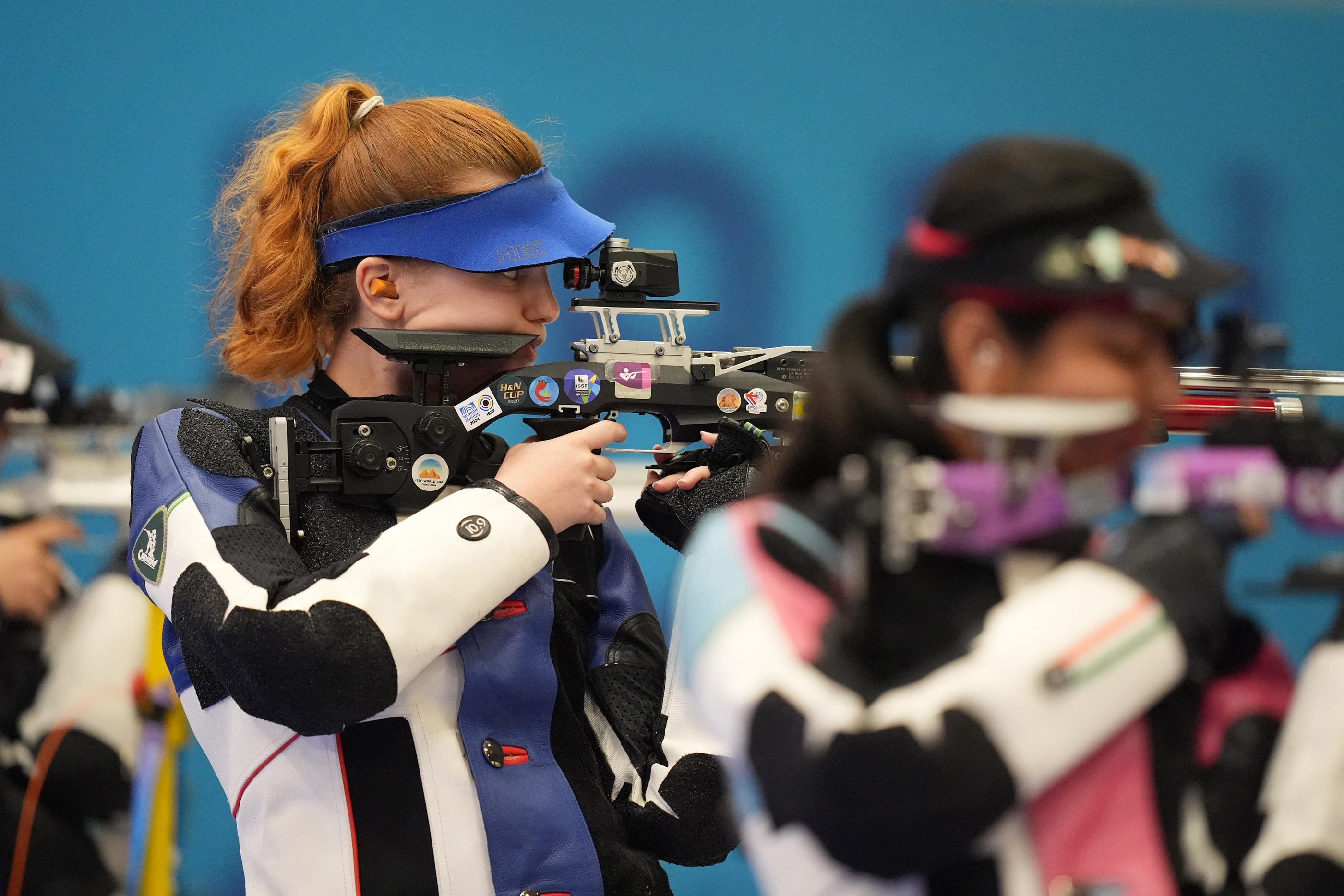 CHATEAUROUX, DIMANCHE 29 JUILLET. Océanne Muller, déçue par sa 5e place, prendra la direction du Texas à la rentrée (REUTERS/Amr Alfiky).