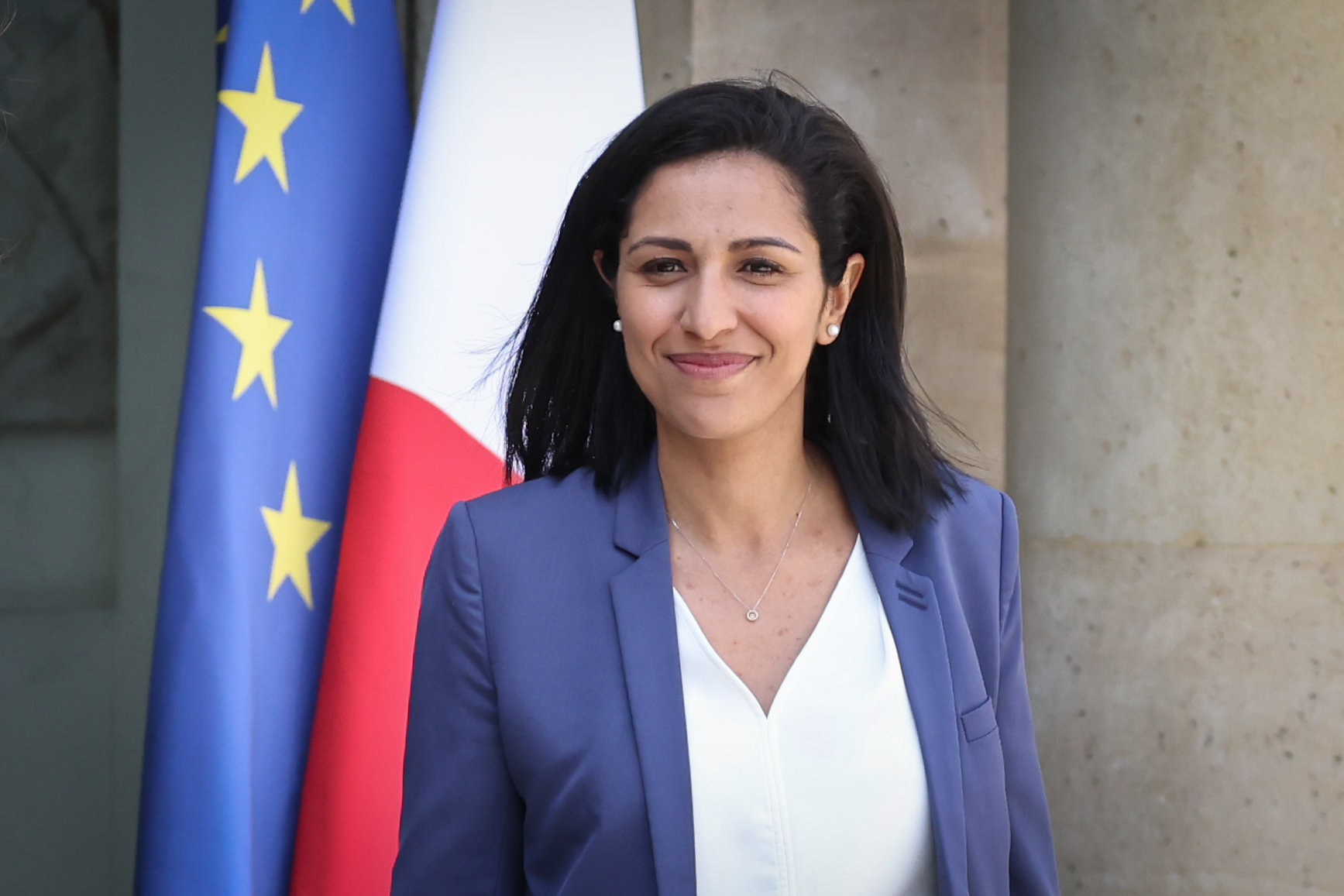 Sarah El Haïry souhaite que le débat sur la GPA "puisse se faire" en France. LP / Fred Dugit