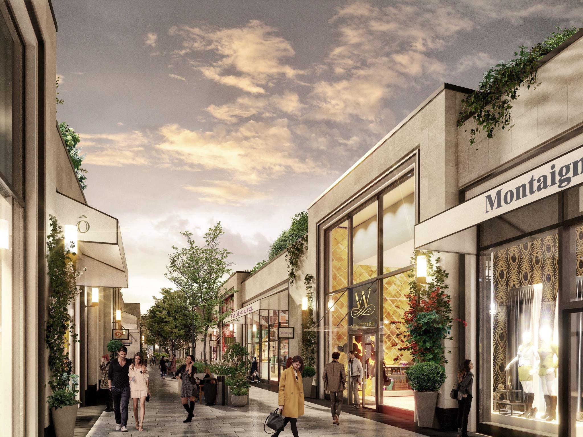 Sur 20 000 m2, le village des marques McArthurGlen Paris-Giverny regroupera une centaine de boutiques et de restaurants. DR